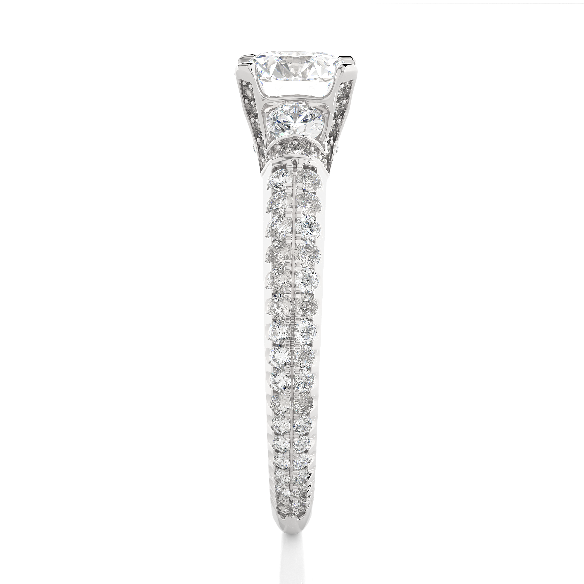 1.45 Carat I Color VS1 Clarity Diamond Studded Natural Diamond Ring.