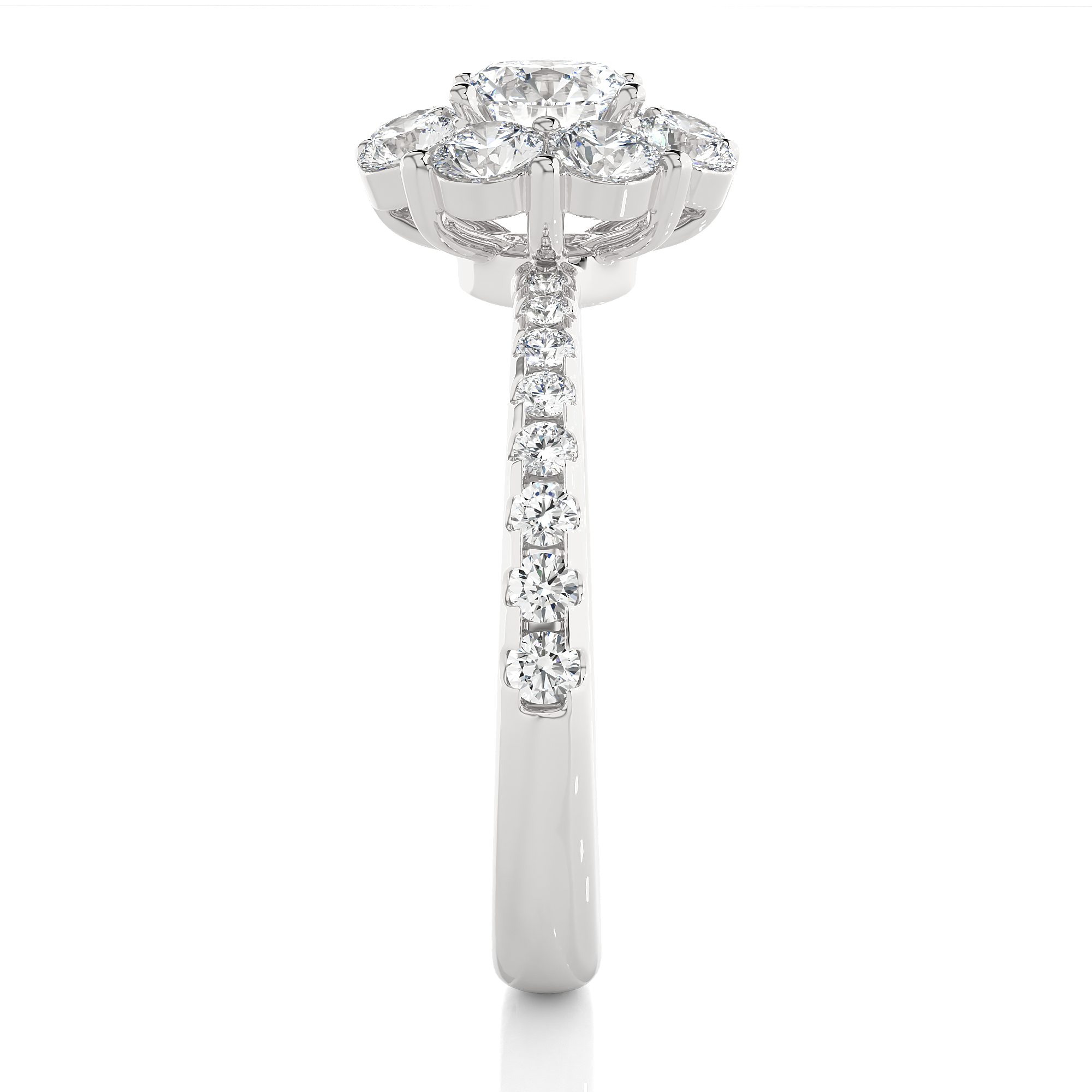 1.64 Carat G Color VS1 Clarity Diamond Studded Natural Diamond Ring.