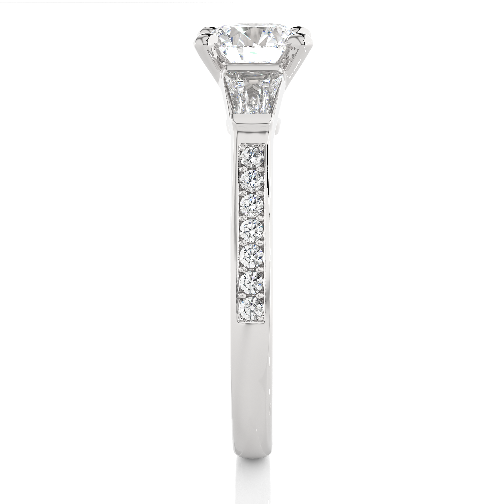 1.69 Carat G Color VS1 Clarity Diamond Studded Natural Diamond Ring.