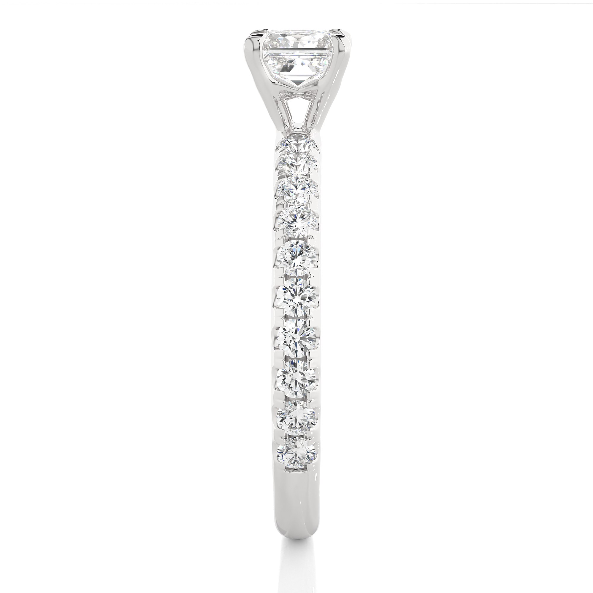 1.01 Carat H Color VS1 Clarity Diamond Studded Natural Diamond Ring.