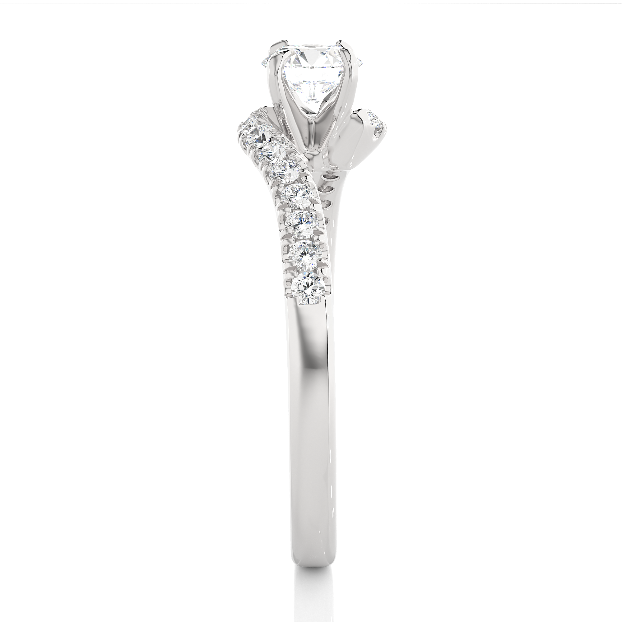 0.67 Carat H Color VS1 Clarity Diamond Studded Natural Diamond Ring.