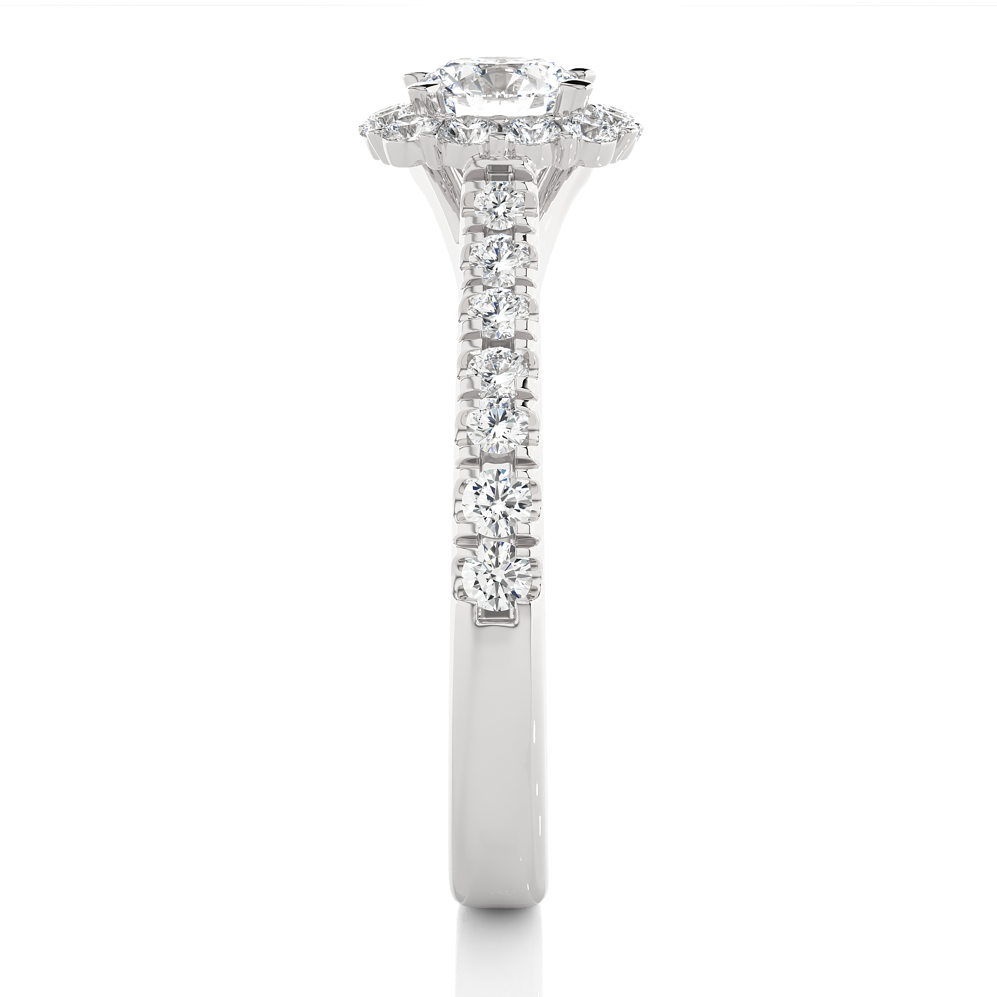 1.11 Carat G Color VS1 Clarity Diamond Studded Natural Diamond Ring.