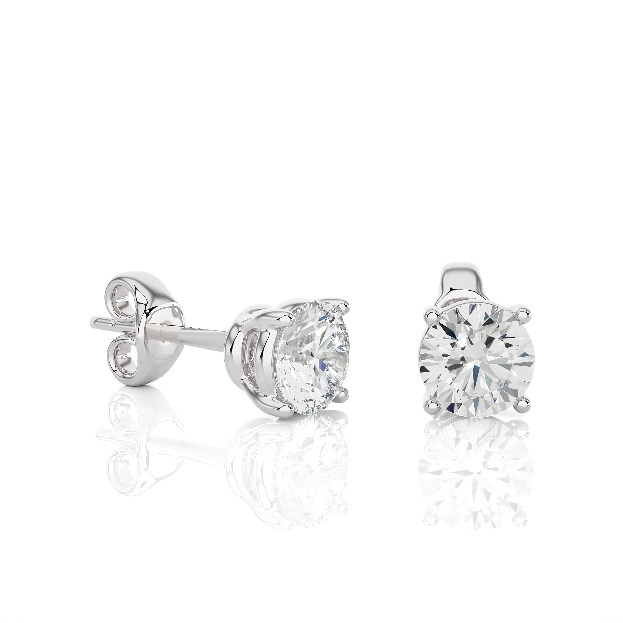 Buy 1.05Ct Natural Diamond Stud Earrings | Solitairekart