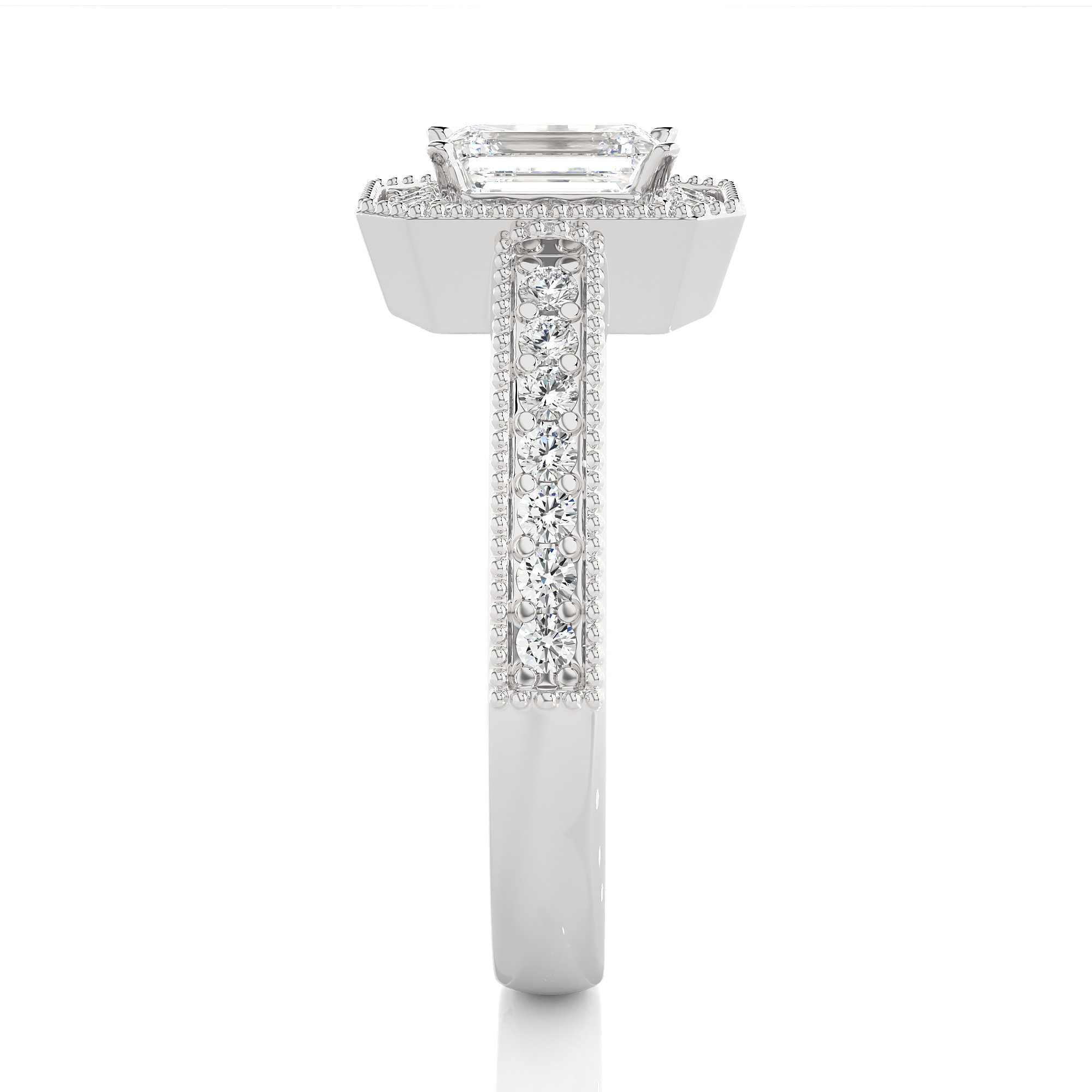 1.07 Carat G Color VS1 Clarity Diamond Studded Natural Diamond Ring.