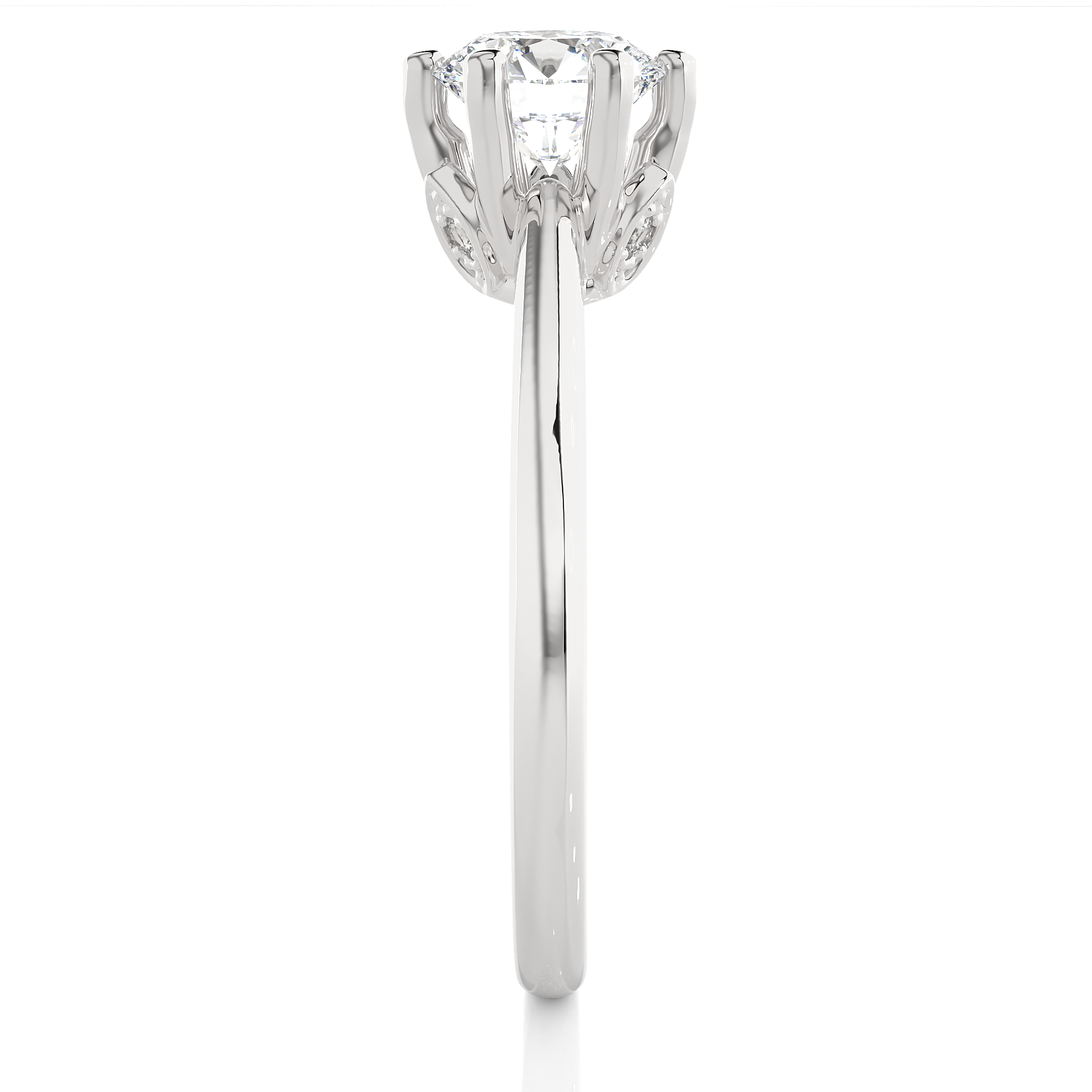 1.05 Carat H Color VS1 Clarity Diamond Studded Natural Diamond Ring.