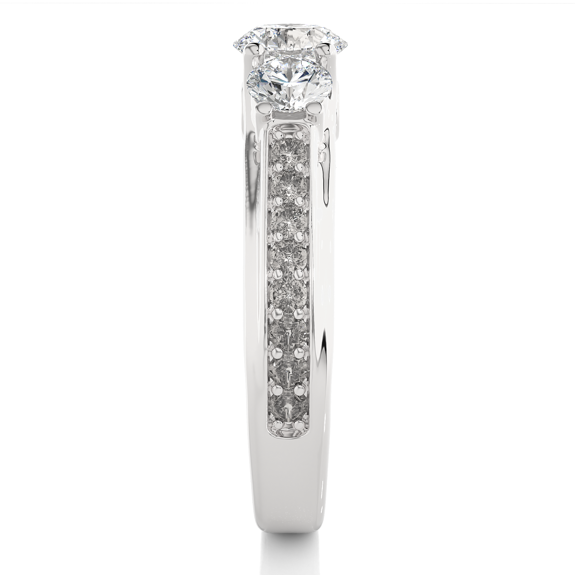 1.70 Carat I Color VS1 Clarity Diamond Studded Natural Diamond Ring.