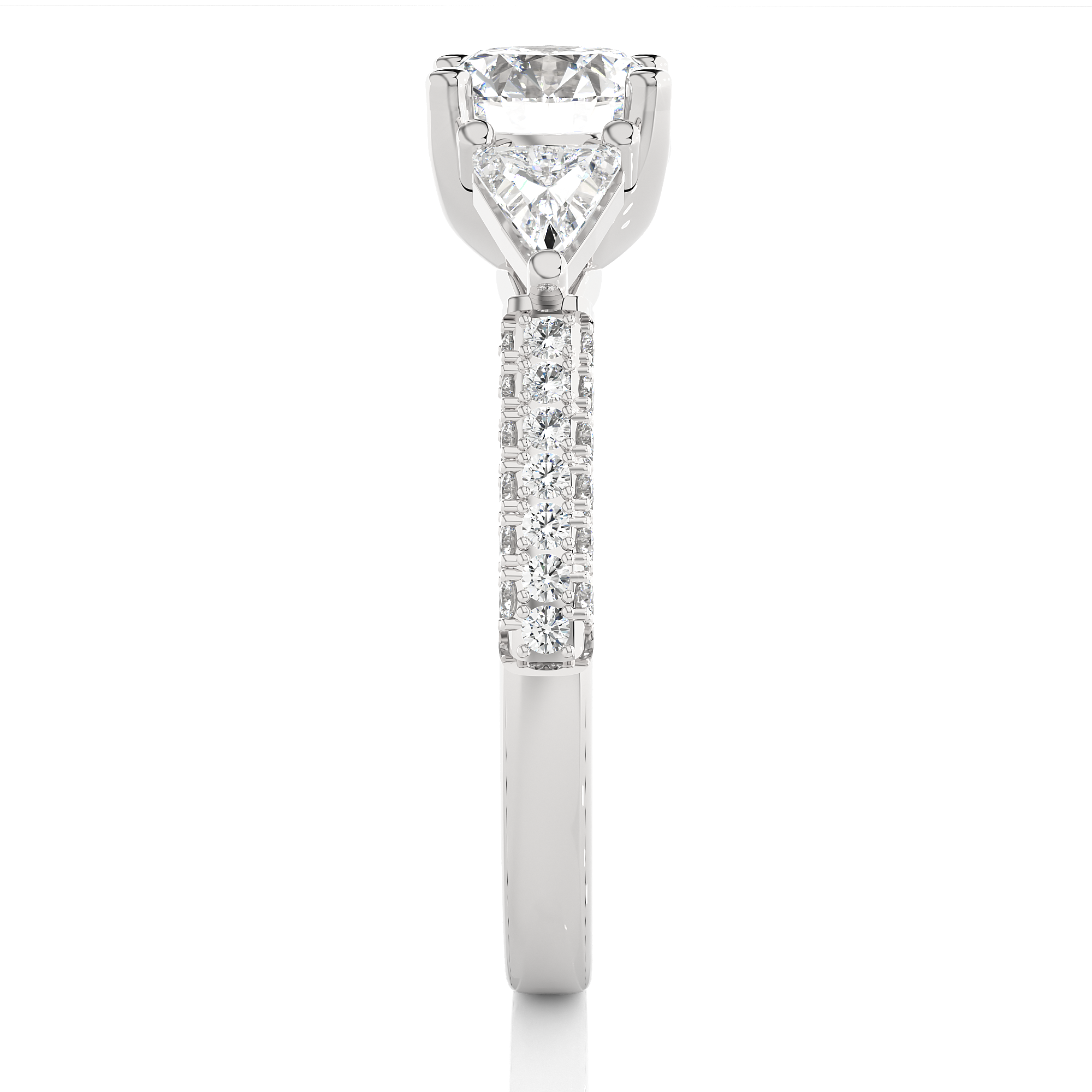 1.63 Carat H Color VS1 Clarity Diamond Studded Natural Diamond Ring.