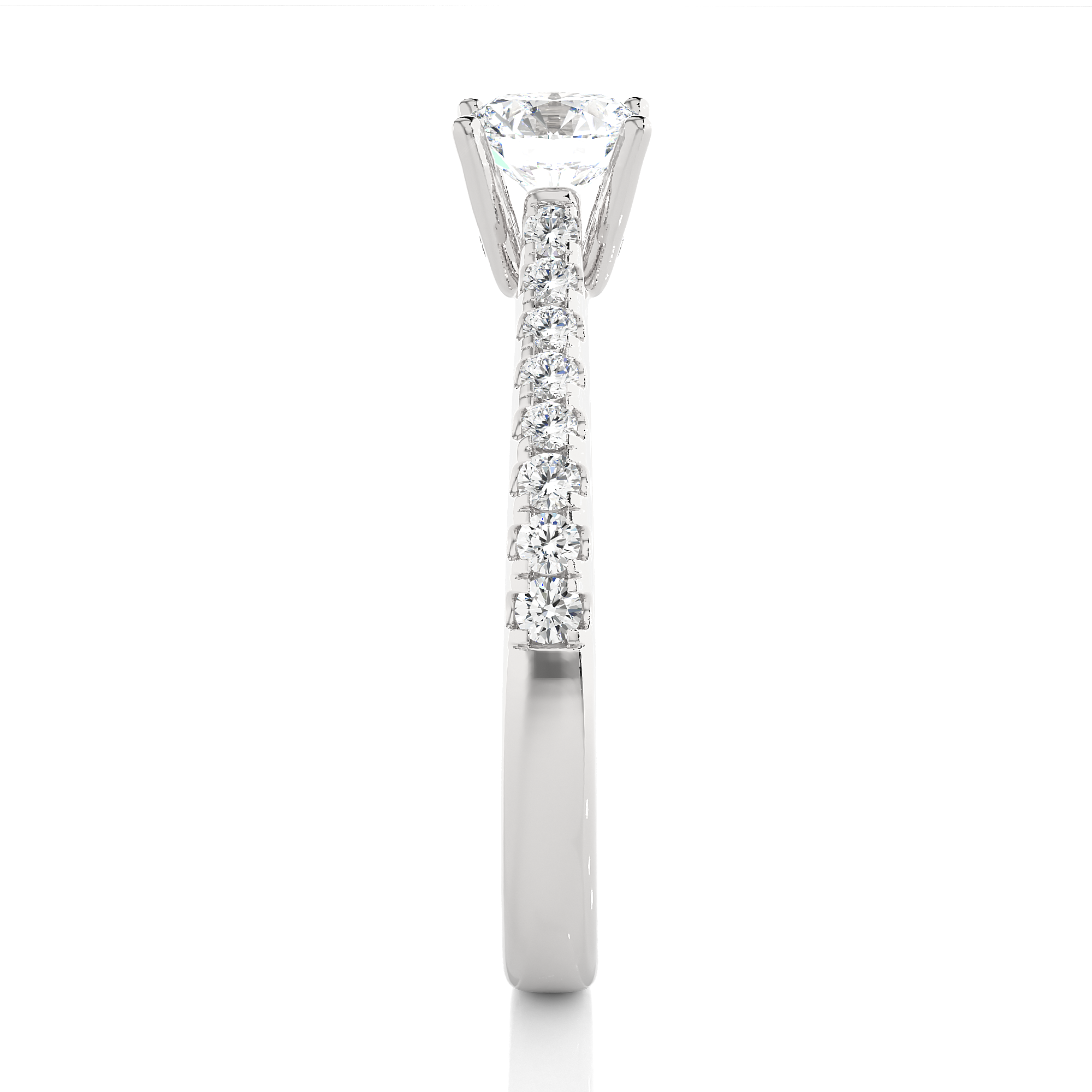 0.85 Carat H Color VS1 Clarity Diamond Studded Natural Diamond Ring.