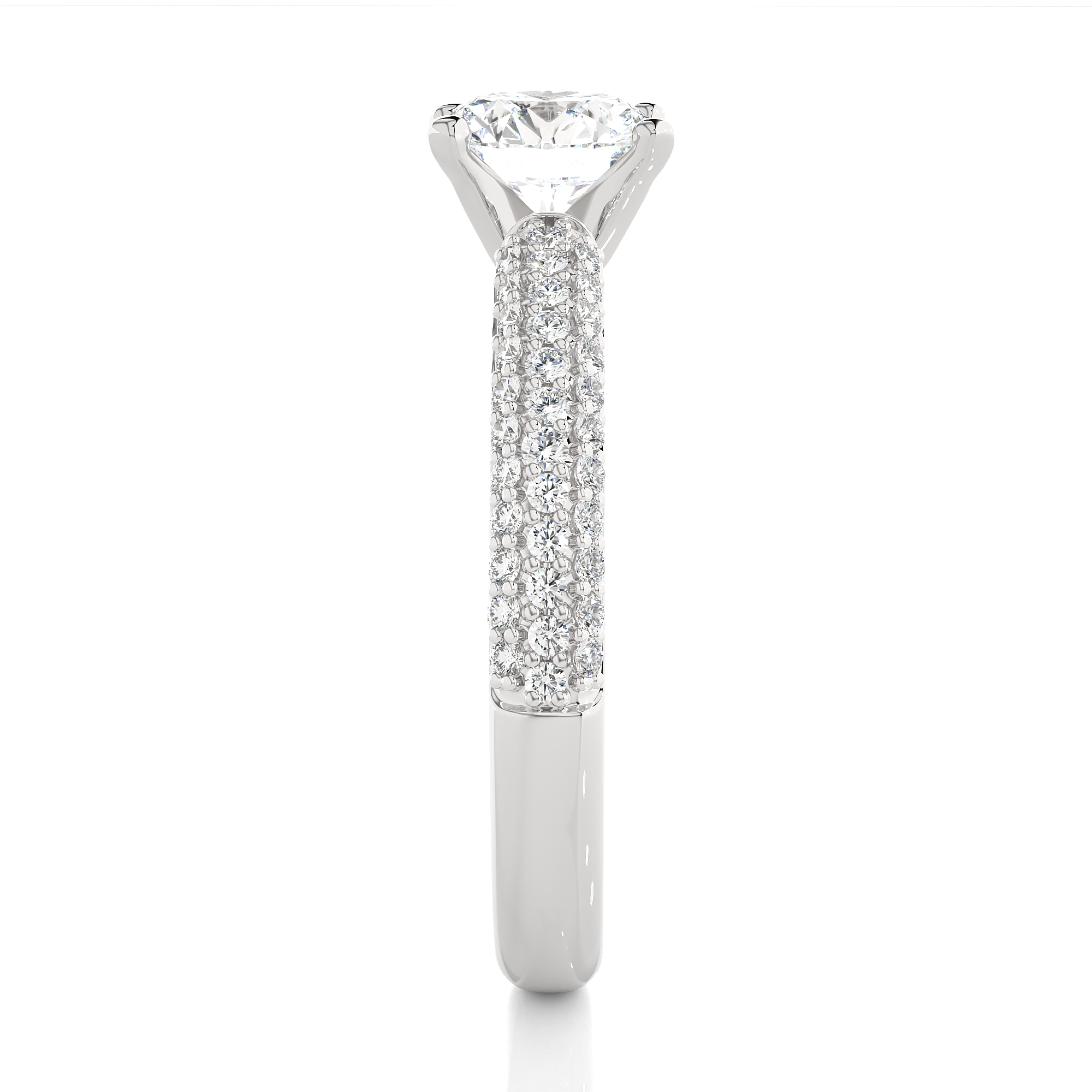 1.11 Carat H Color VS1 Clarity Diamond Studded Natural Diamond Ring.