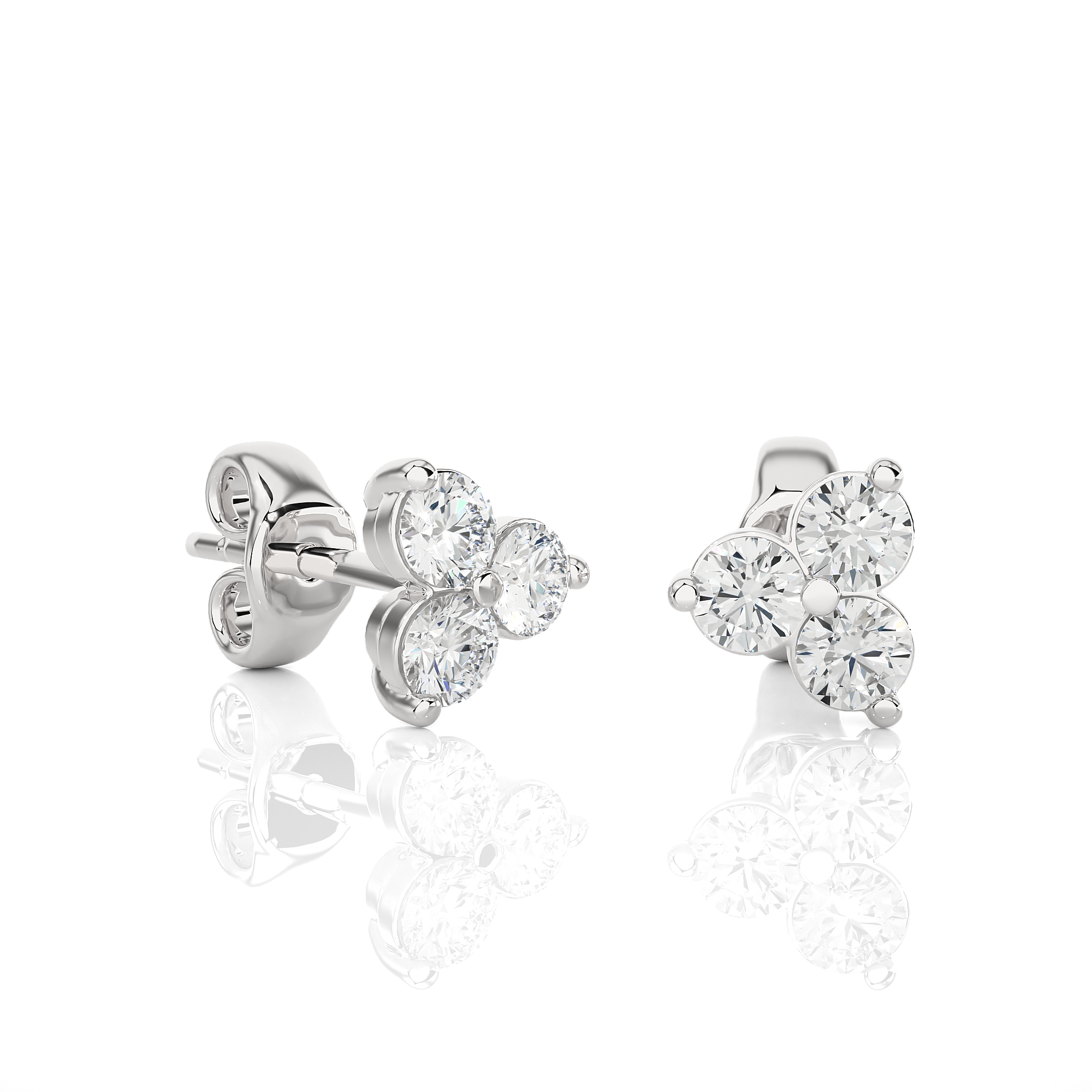 Buy 0.44Ct Natural Diamond Stud Earrings | Solitairekart