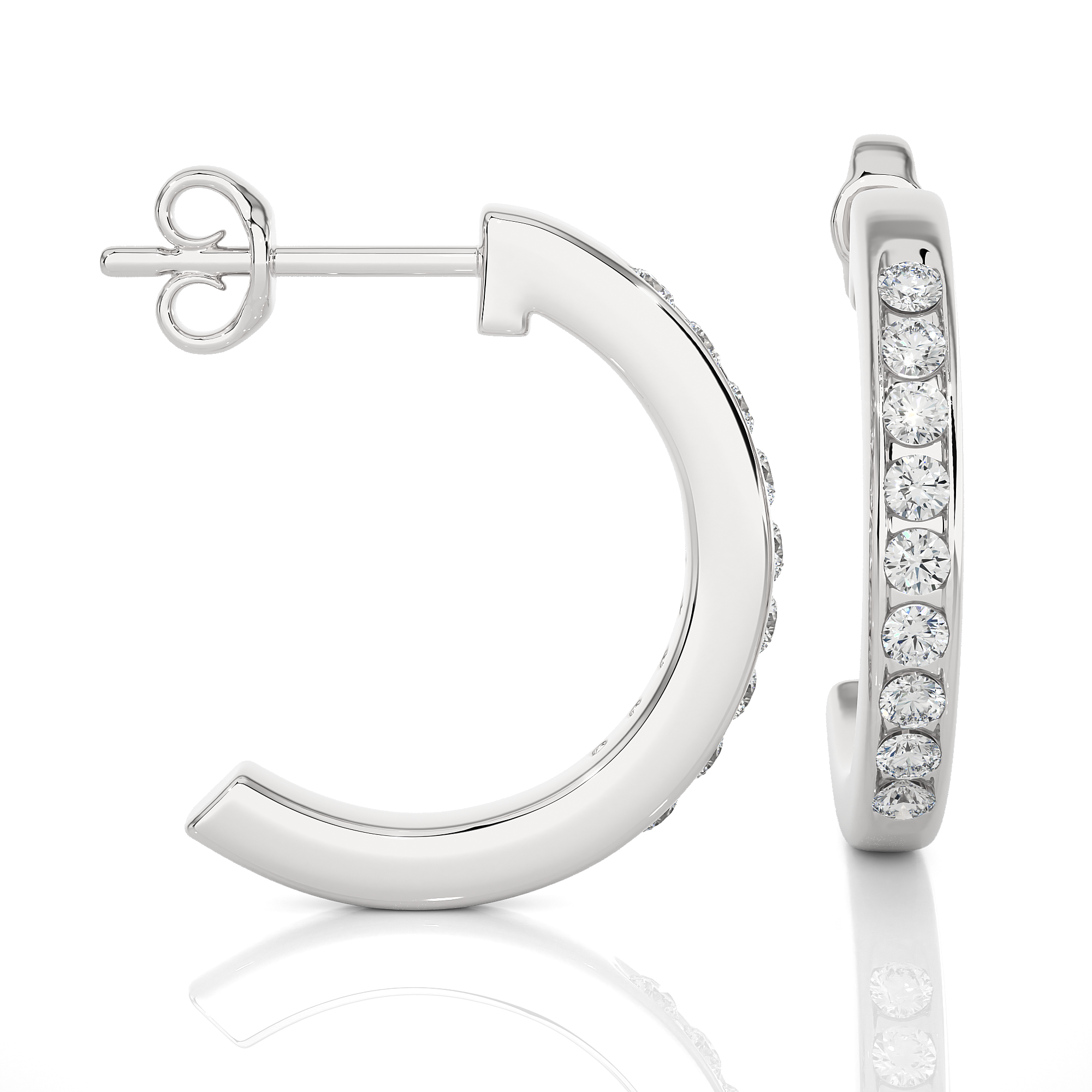 Buy 0.46Ct Natural Diamond Hoop Earrings | Solitairekart