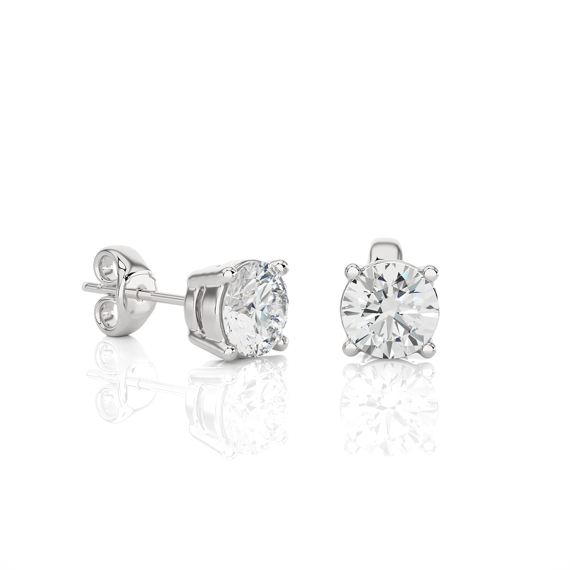 Buy 0.94Ct Natural Diamond Stud Earrings | Solitairekart