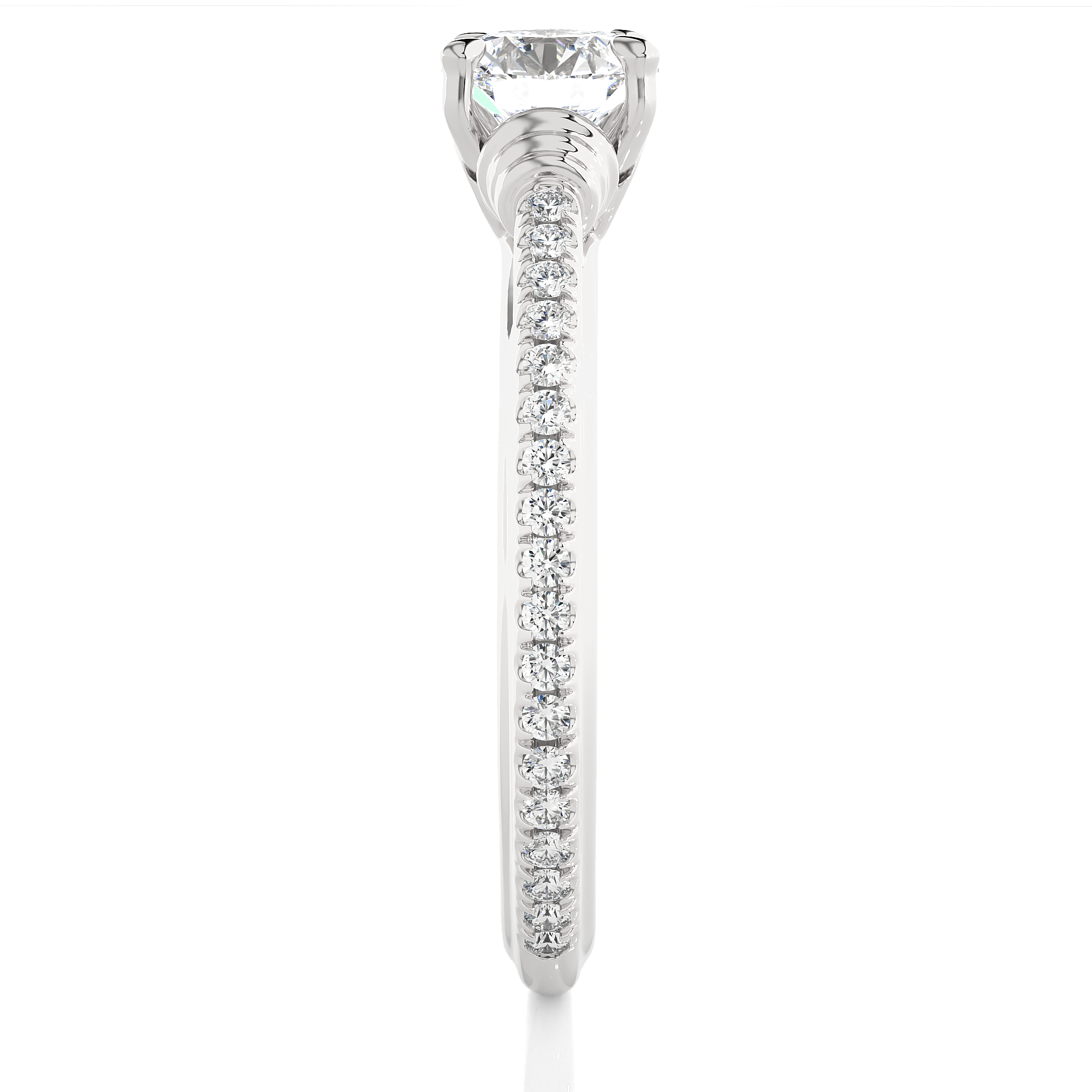 1.26 Carat H Color VS1 Clarity Diamond Studded Natural Diamond Ring.