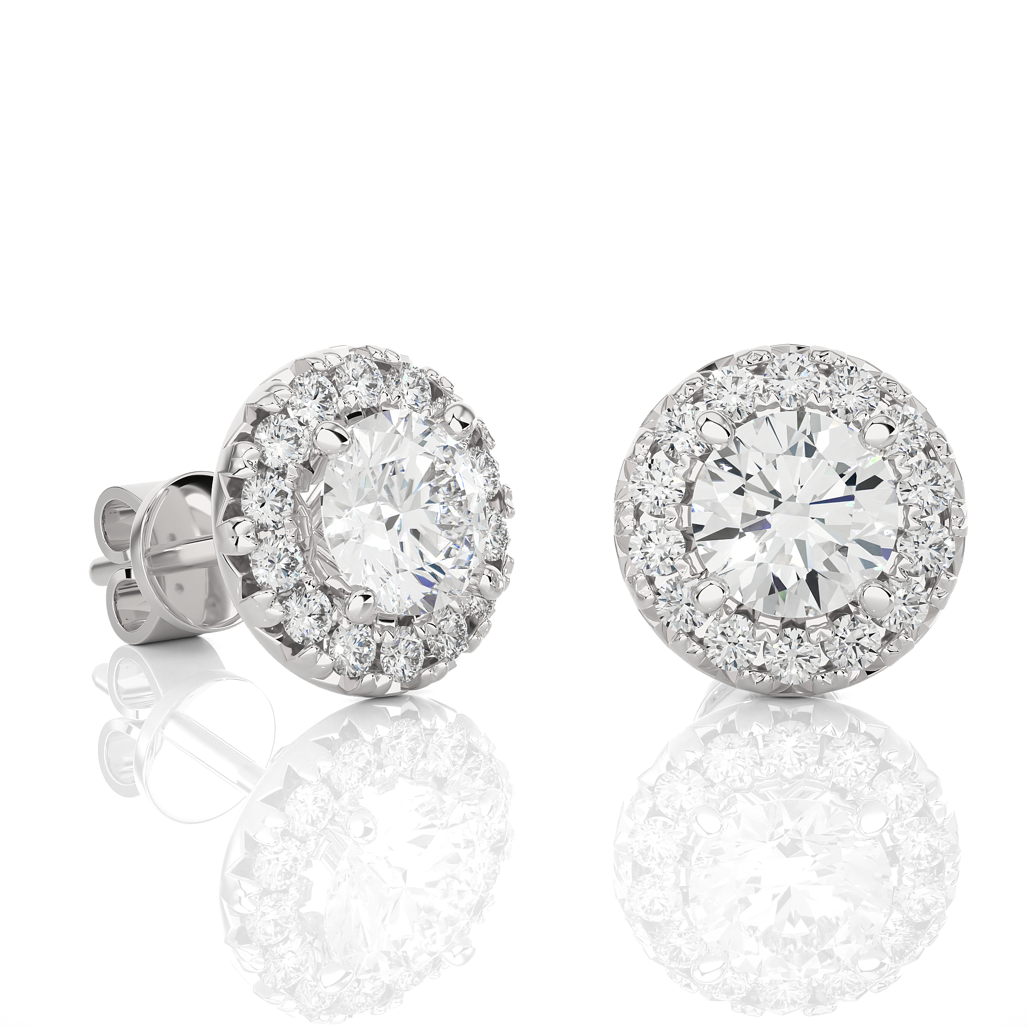 Buy 1.98Ct Natural Diamond Stud Earrings | Solitairekart