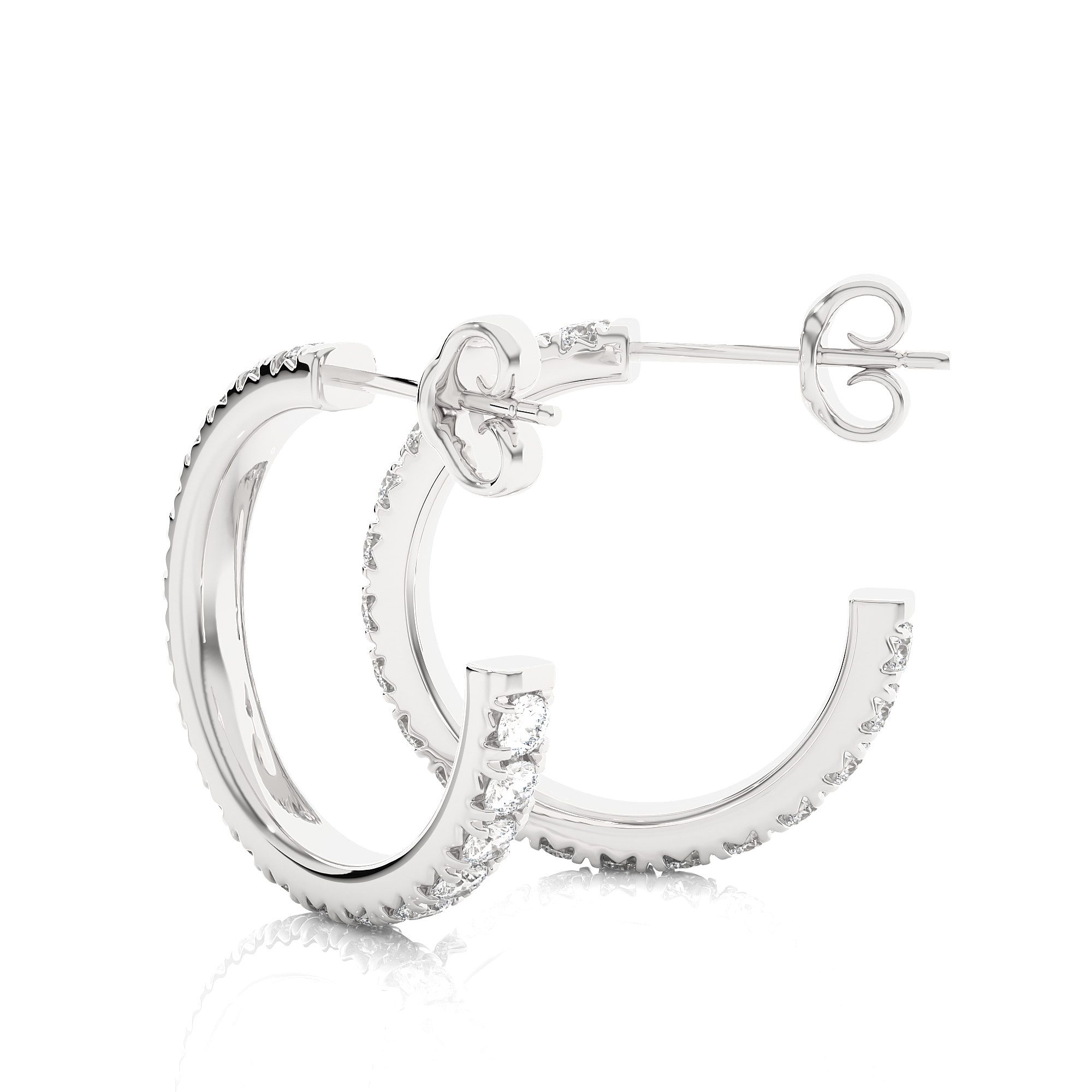 Buy 0.70Ct Natural Diamond Hoop Earrings | Solitairekart