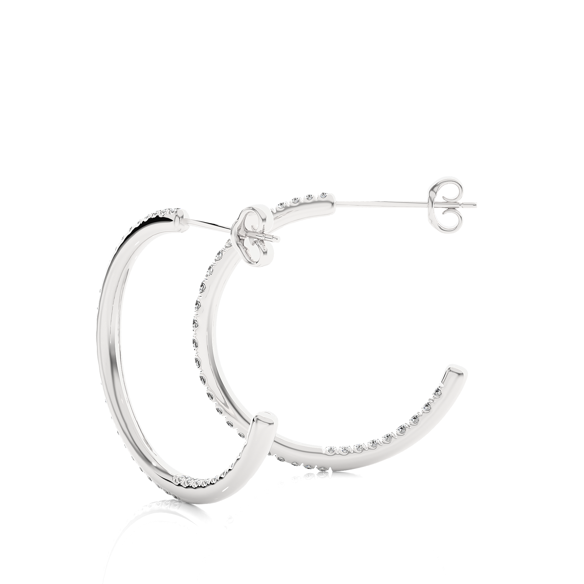 Buy 0.38Ct Natural Diamond Hoop Earrings | Solitairekart