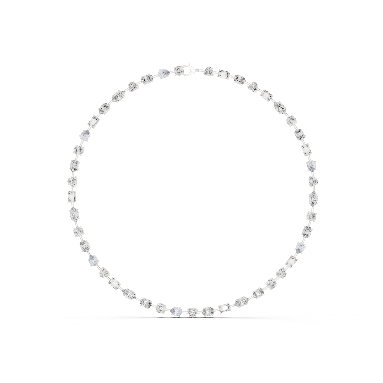 Solitairekart 21.49ct Natural Diamond Tennis Necklace – J Color, SI1 Clarity