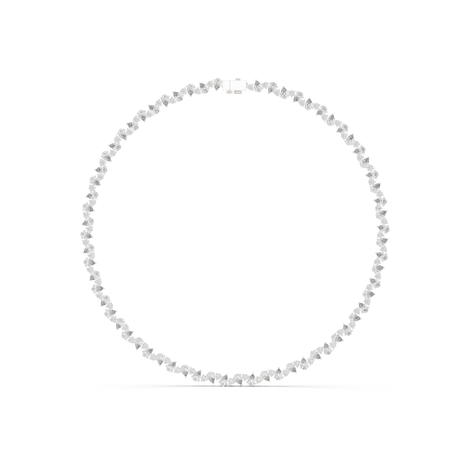 14.29 Ct Natural Diamond Tennis Necklace – GH/SI