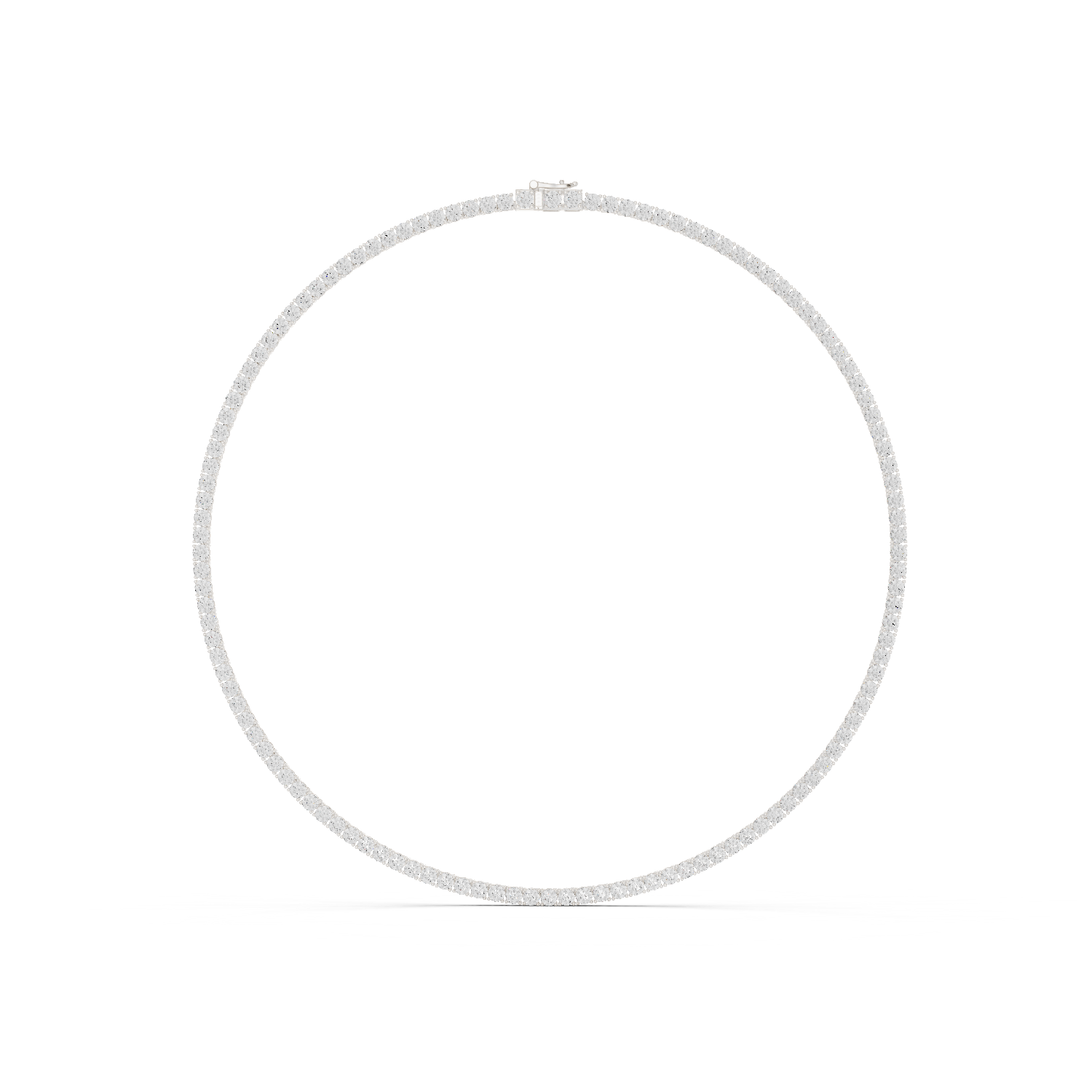 37.2 Ct Natural Diamond Tennis Necklace – I SI1