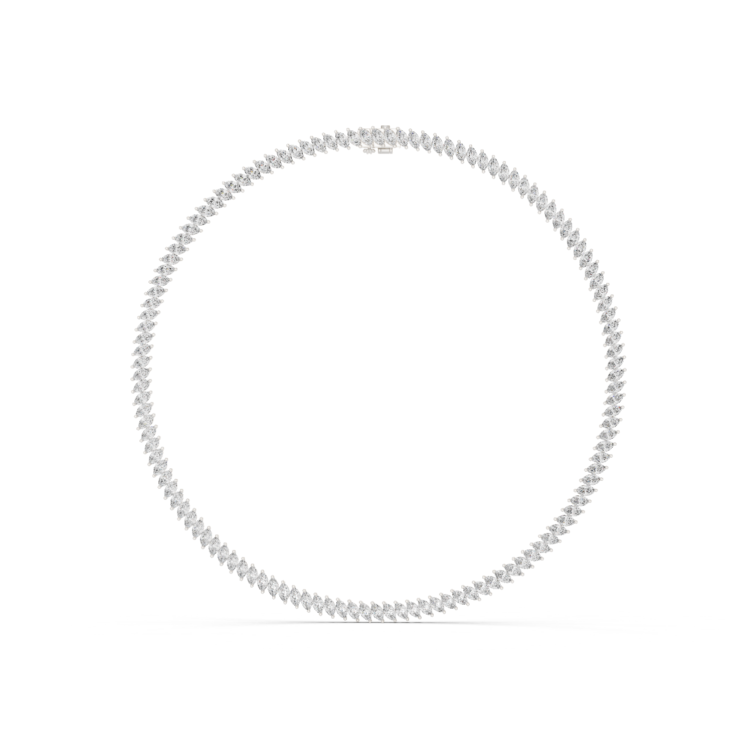 18.60 Ct Natural Diamond Tennis Necklace – GH/VS