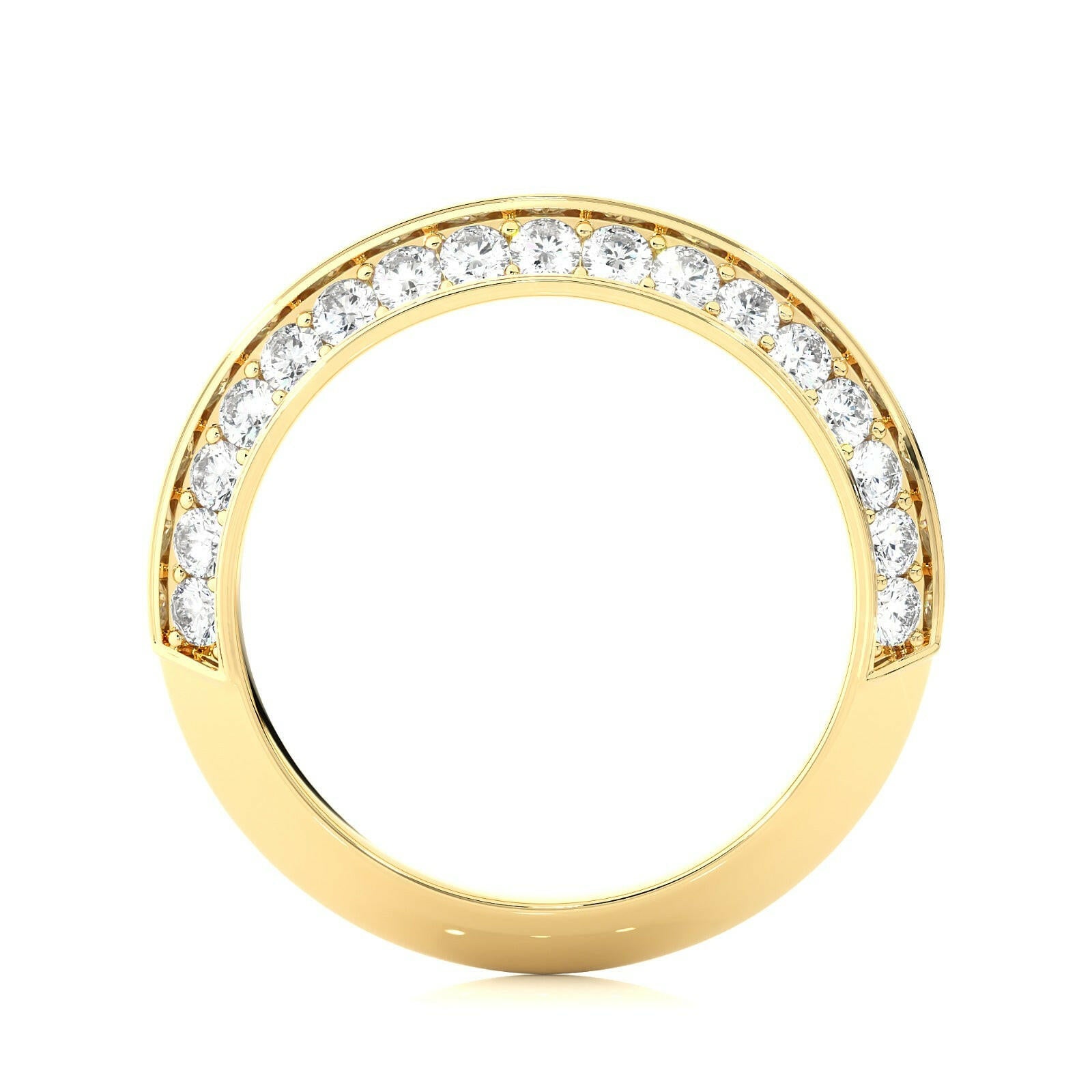 1.02 Carat HI Color VS1 Clarity Diamond-Studded Natural Diamond Ring.