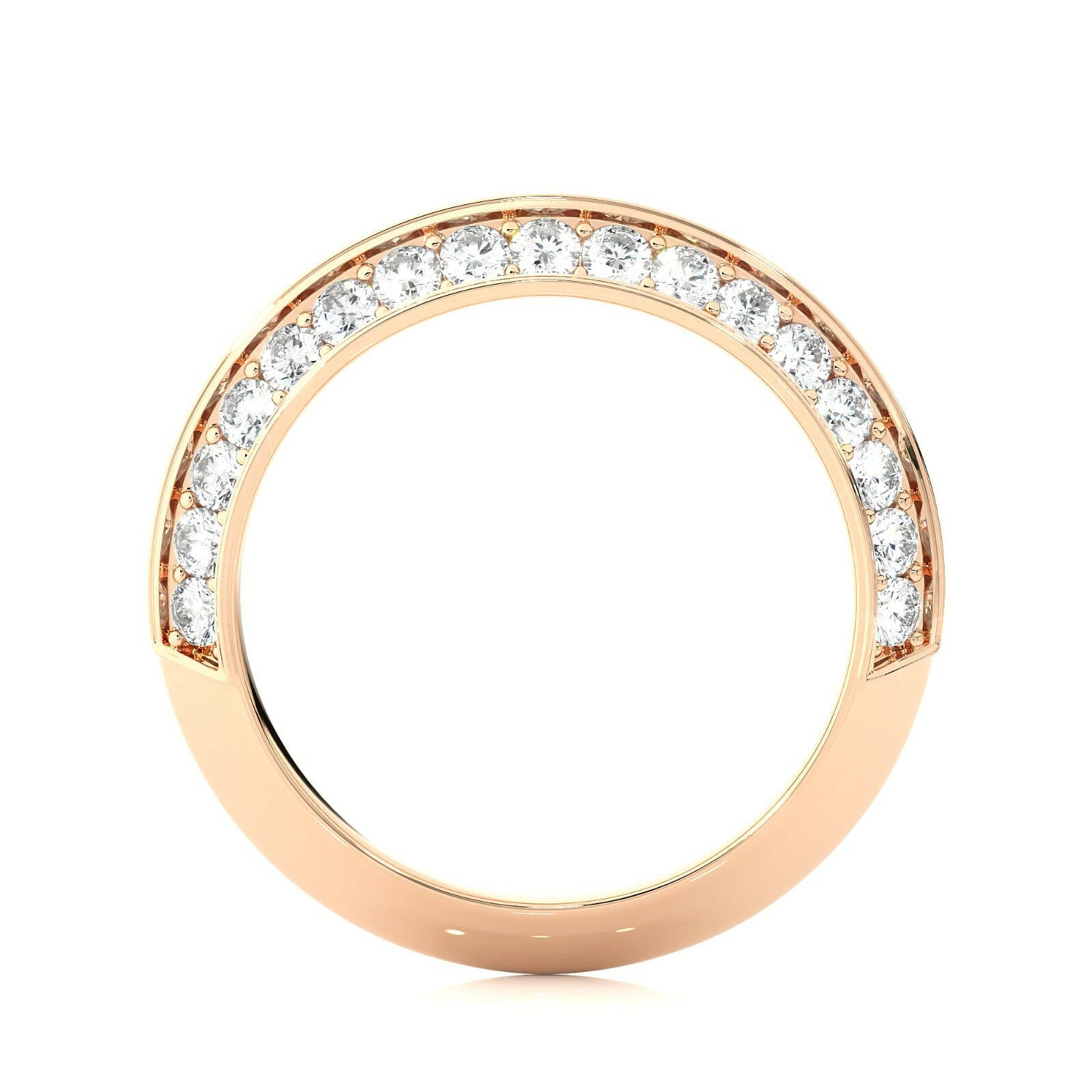 1.02 Carat HI Color VS1 Clarity Diamond-Studded Natural Diamond Ring.