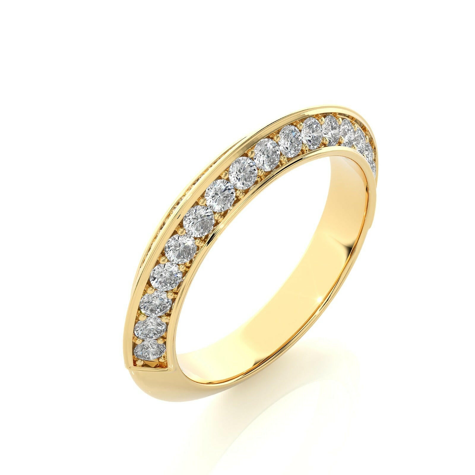 1.02 Carat HI Color VS1 Clarity Diamond-Studded Natural Diamond Ring.