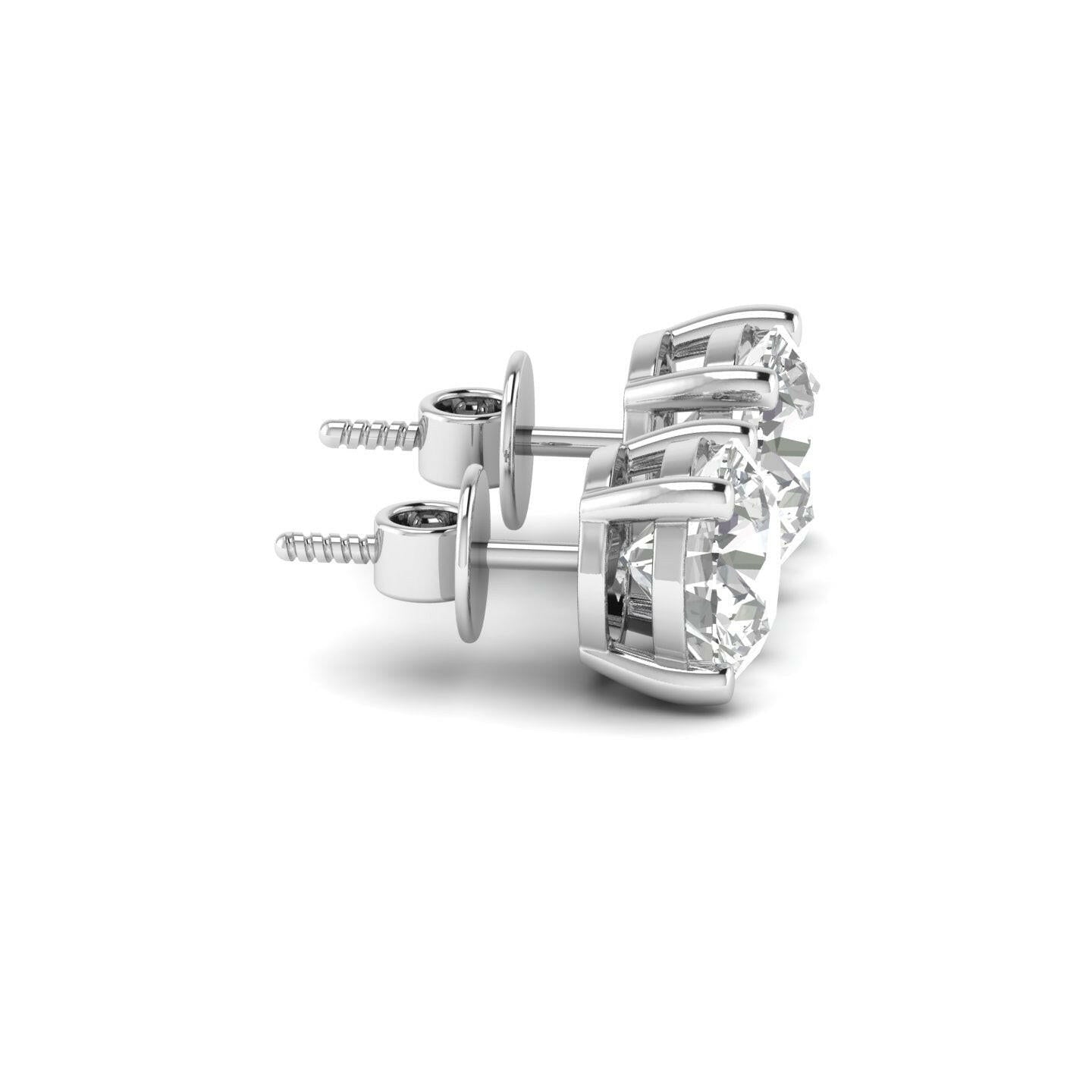 14K Gold Studded TW 4 Carat D Color VS1 Clarity Lab Grown Diamond Studs.