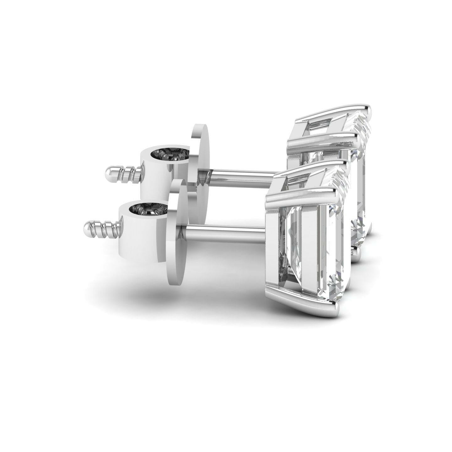 14K Gold Studded TW 2 Carat D Color VS1 Clarity Lab Grown Diamond Studs.