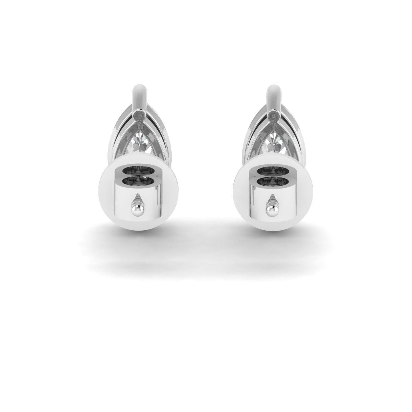 14K Gold Studded TW 1.5 Carat F Color VS1 Clarity Lab Grown Diamond Studs.