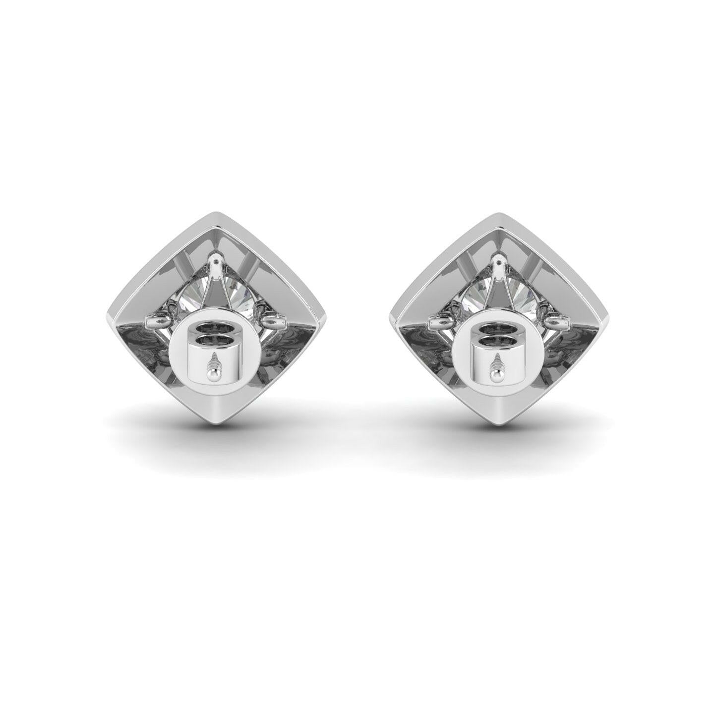 14K Gold Studded TW 3.08 Carat D Color VS1 Clarity Lab Grown Diamond Studs.