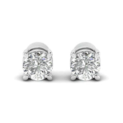 14K Gold Studded Tw 2.6 Carat E Color VS1 Clarity Lab Grown Diamond Studs