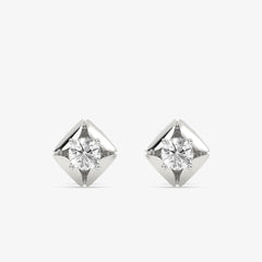 14K Gold Studded TW 0.478 Carat E Color VS1 Clarity Lab Grown Diamond Studs