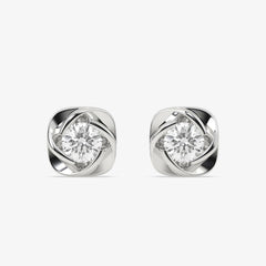 14K Gold Studded TW 1.8 Carat F Color VS1 Clarity Lab Grown Diamond Studs
