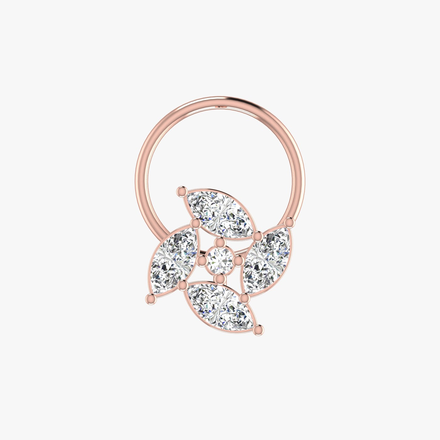 0.23 Carat Natural Diamond Nose Pin - HI Color, VS-SI Clarity.