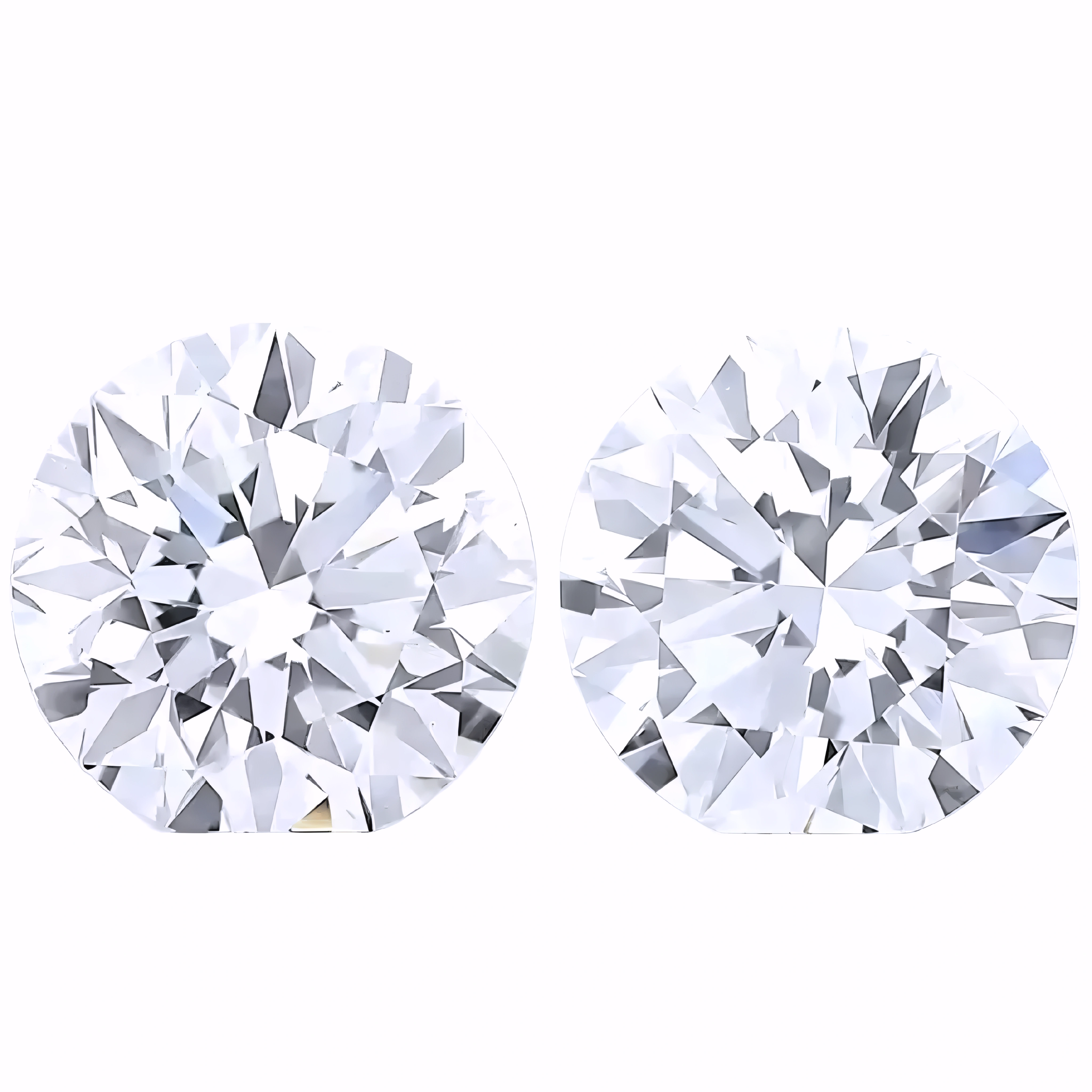 Solitairekart 2+2Carat F Color, VS1 Clarity Combo Lab Grown Diamond For Studs
