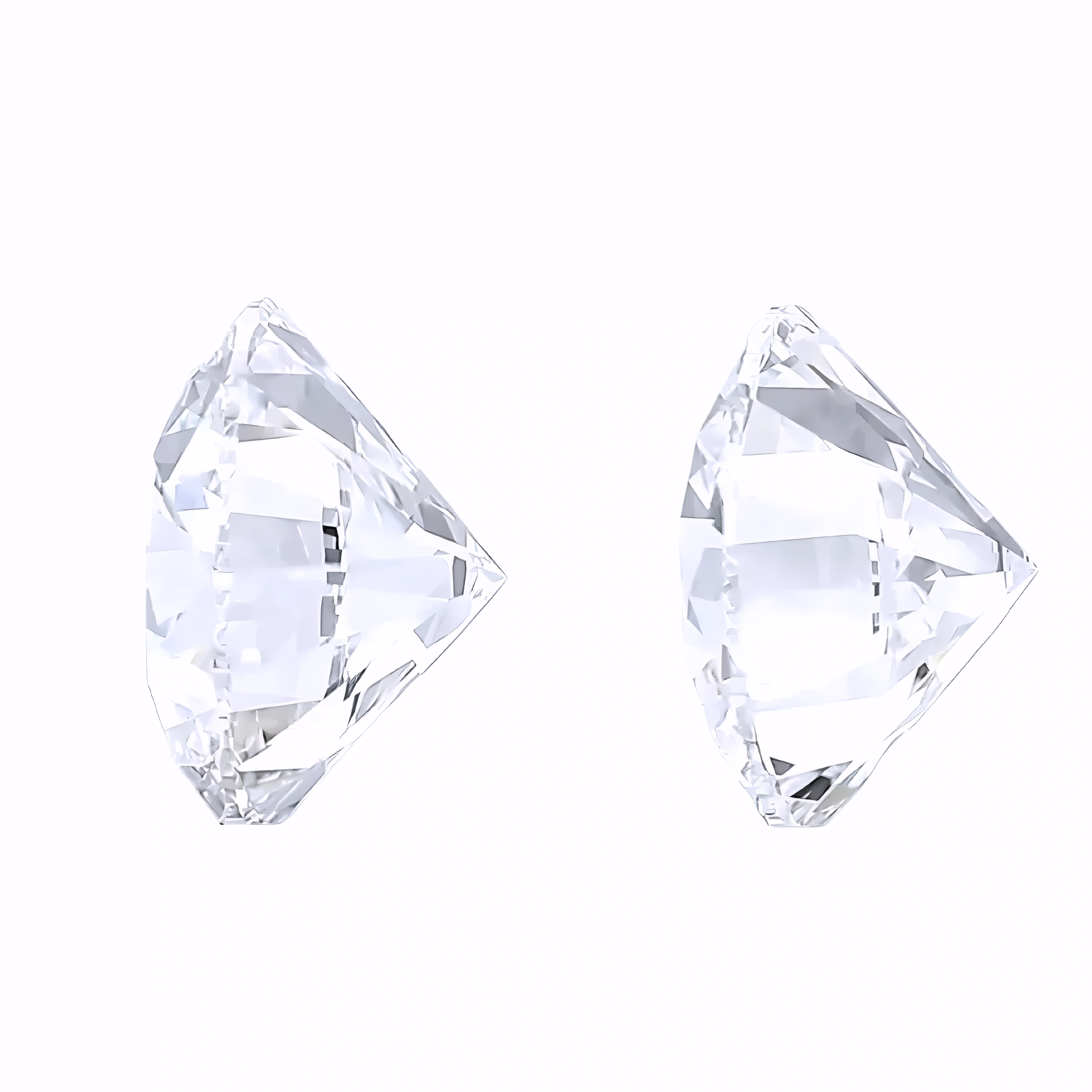 Solitairekart 2+2Carat F Color, VS1 Clarity Combo Lab Grown Diamond For Studs