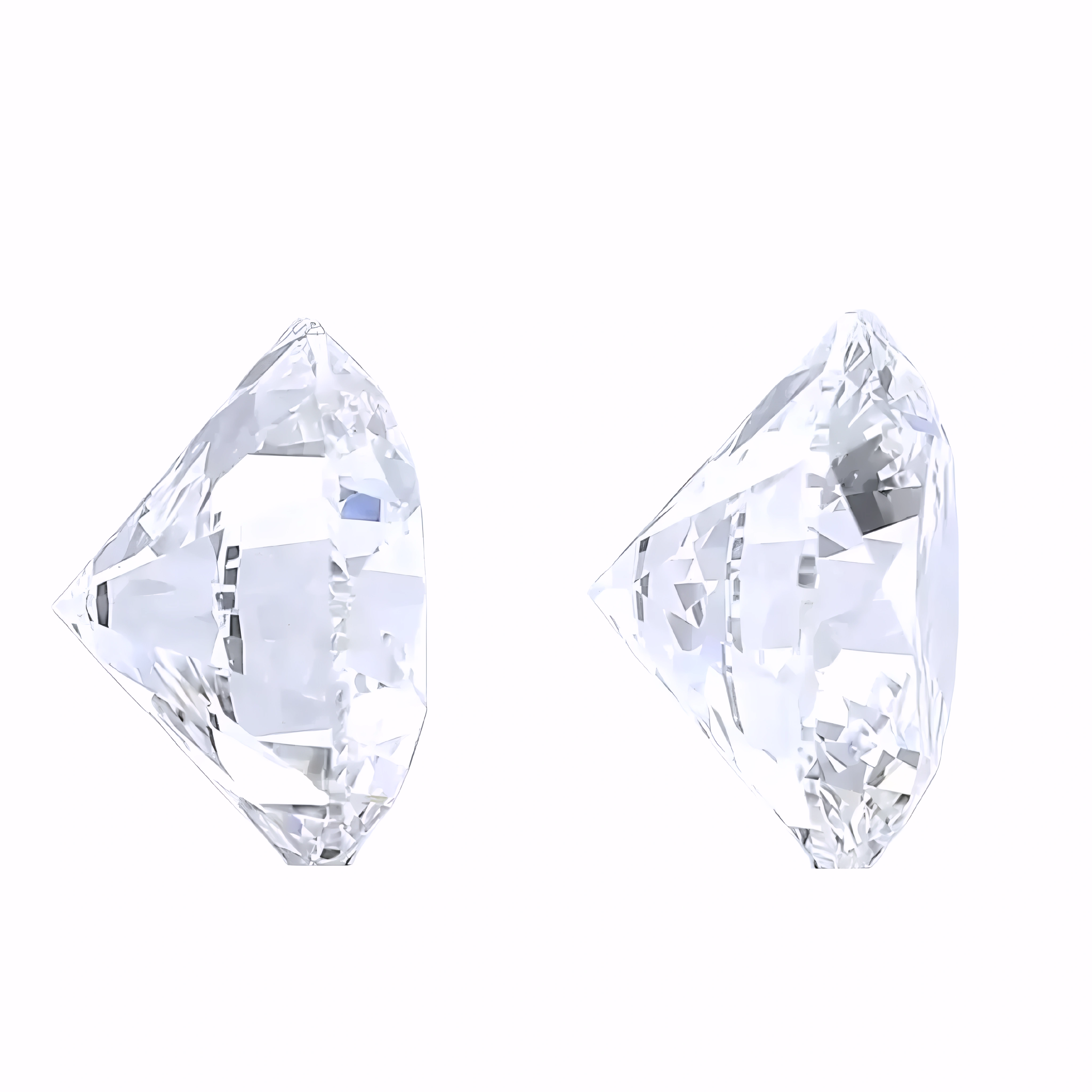 Solitairekart 2+2Carat F Color, VS1 Clarity Combo Lab Grown Diamond For Studs