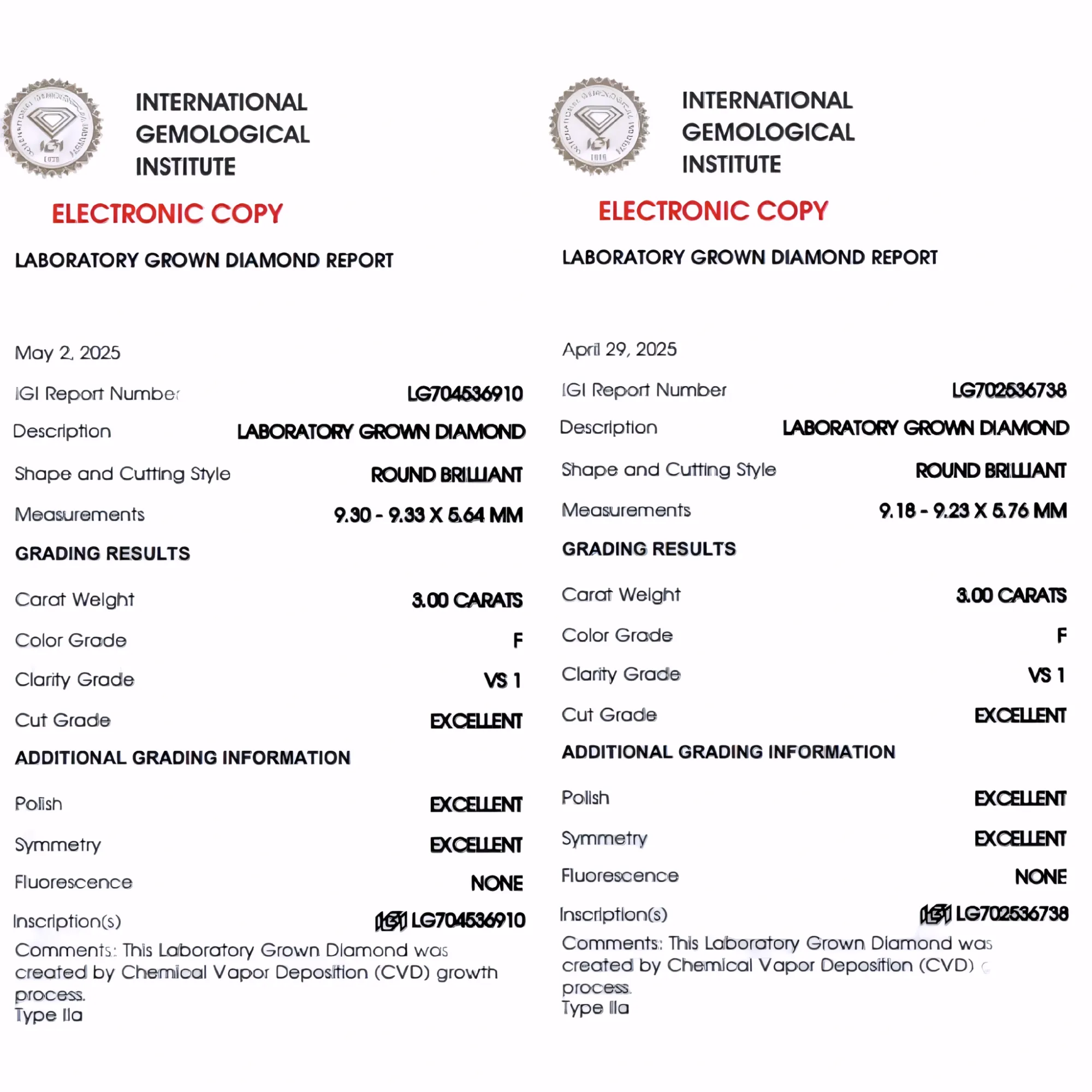 Solitairekart 3+3Carat F Color, VS1 Clarity Combo Lab Grown Diamond For Studs