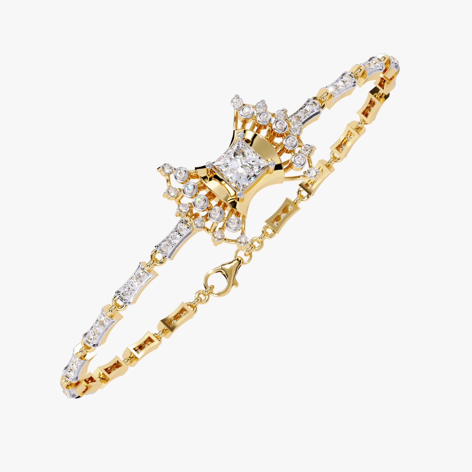 Solitairekart 1.65ct Bow Design Lab Grown Diamond Bracelet