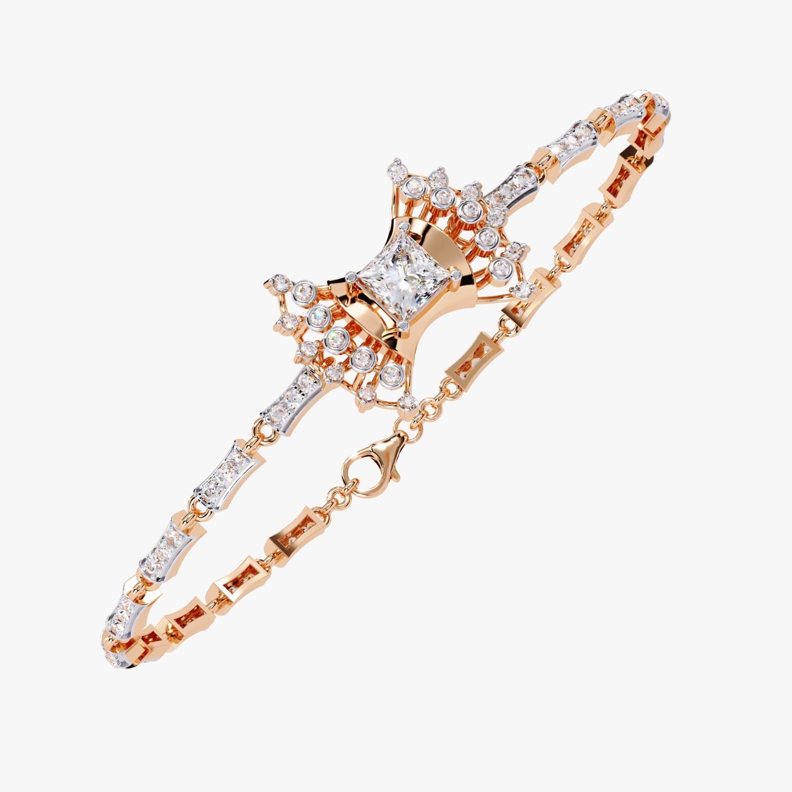 Solitairekart 1.65ct Bow Design Lab Grown Diamond Bracelet