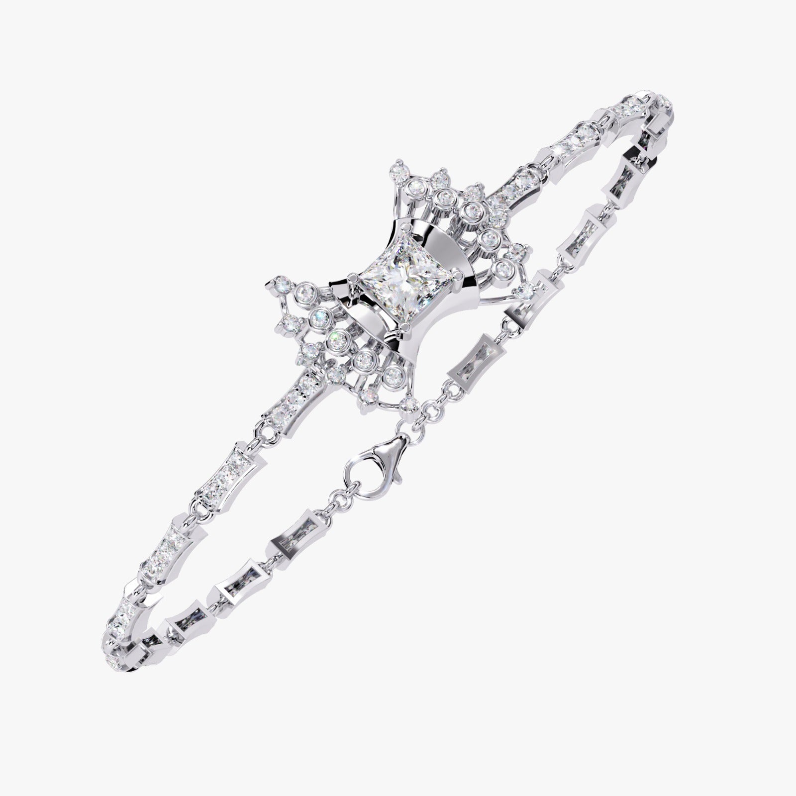 Solitairekart 1.65ct Bow Design Lab Grown Diamond Bracelet