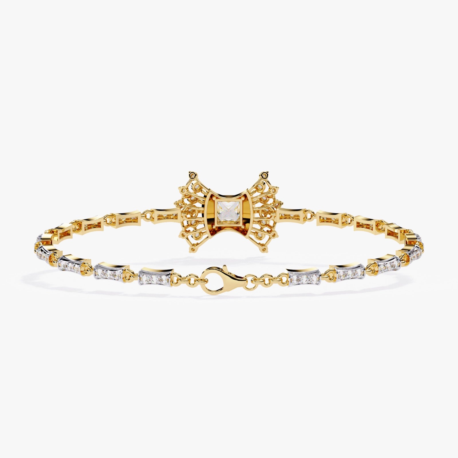 Solitairekart 1.65ct Bow Design Lab Grown Diamond Bracelet