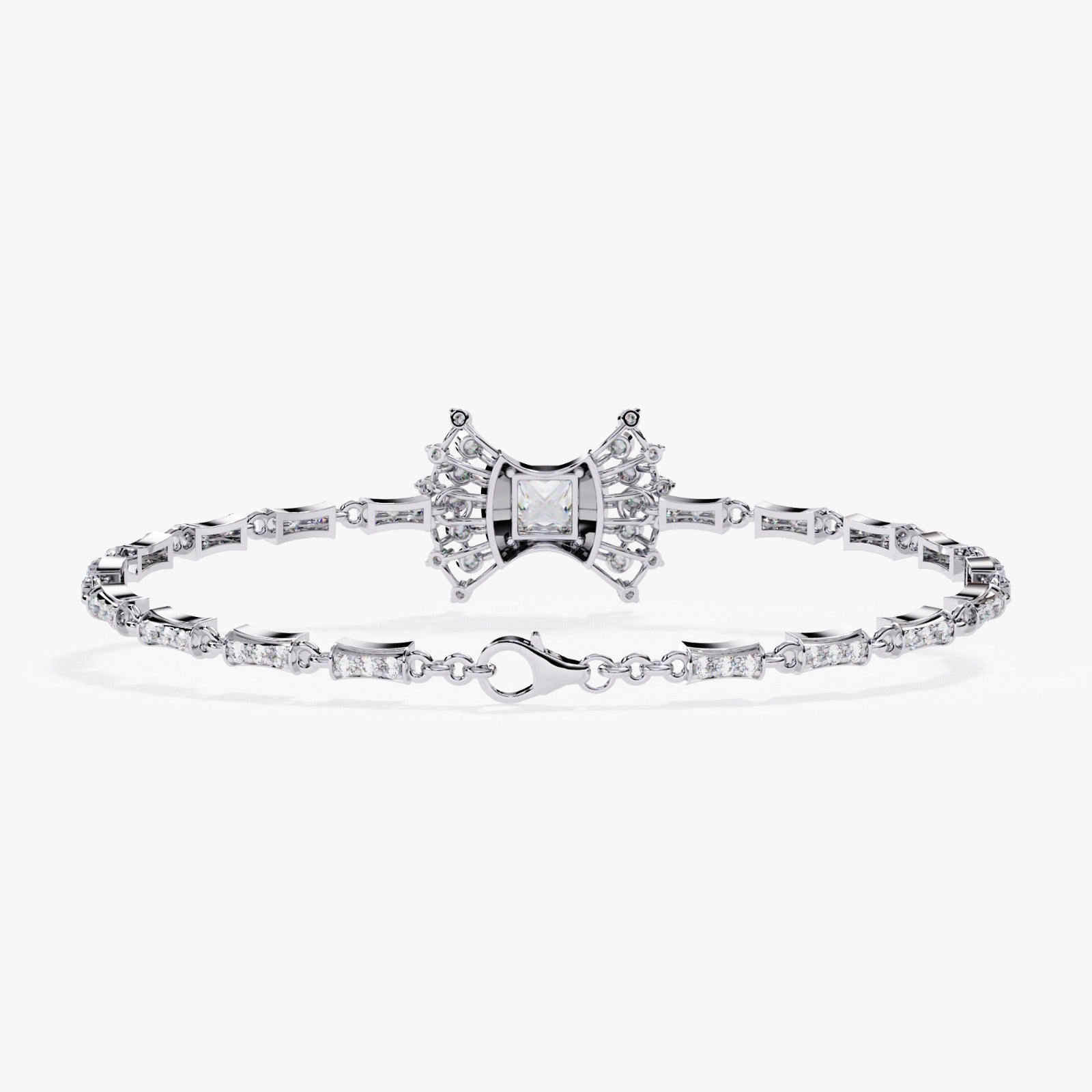 Solitairekart 1.65ct Bow Design Lab Grown Diamond Bracelet