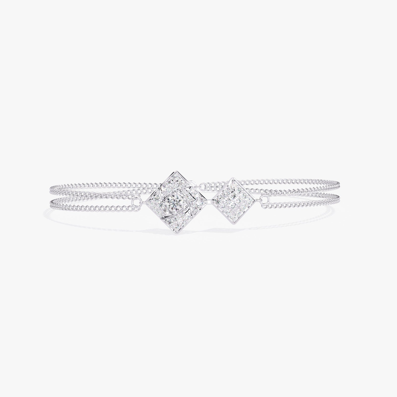 Solitairekart 0.54ct Lab Grown Diamond Square Bracelet