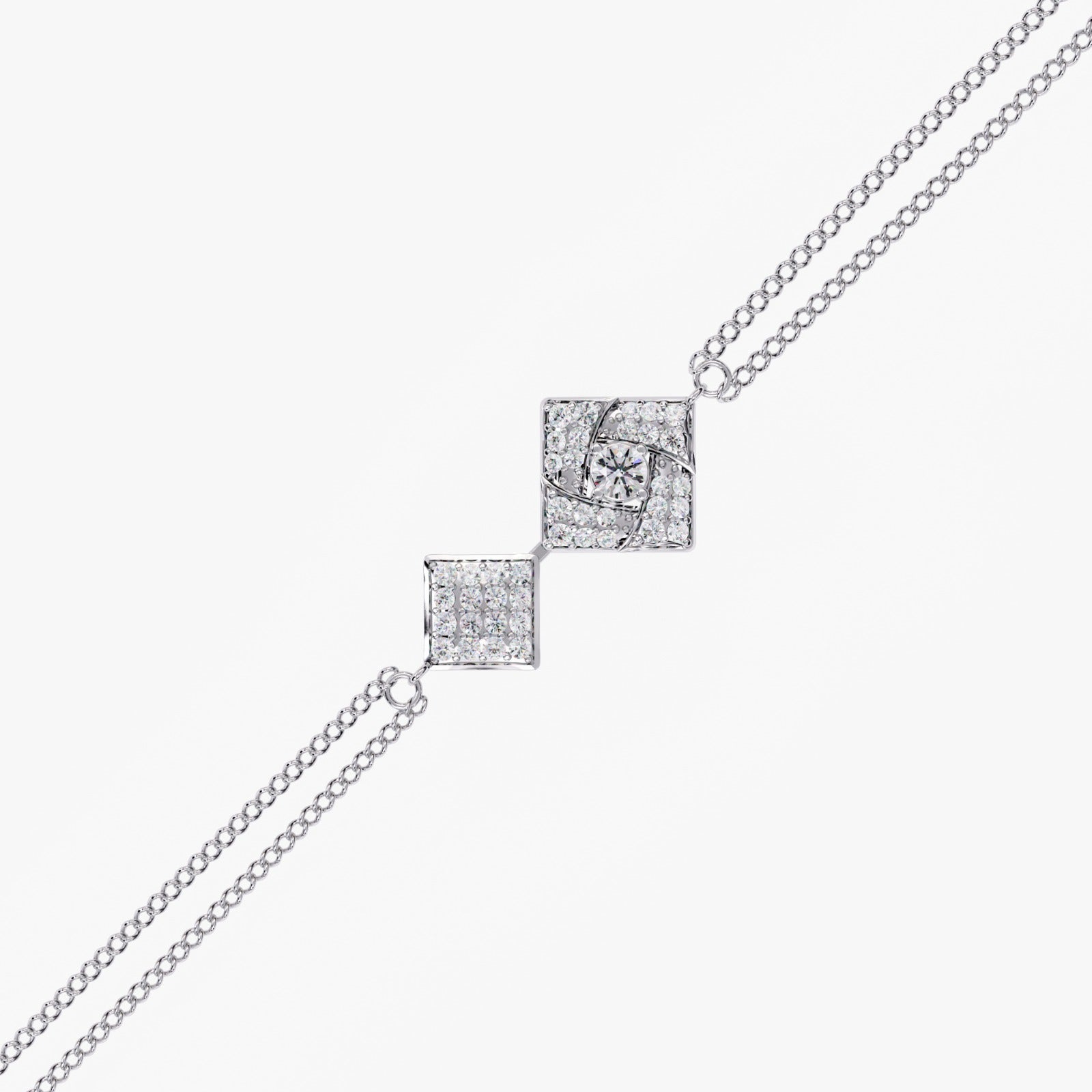 Solitairekart 0.54ct Lab Grown Diamond Square Bracelet