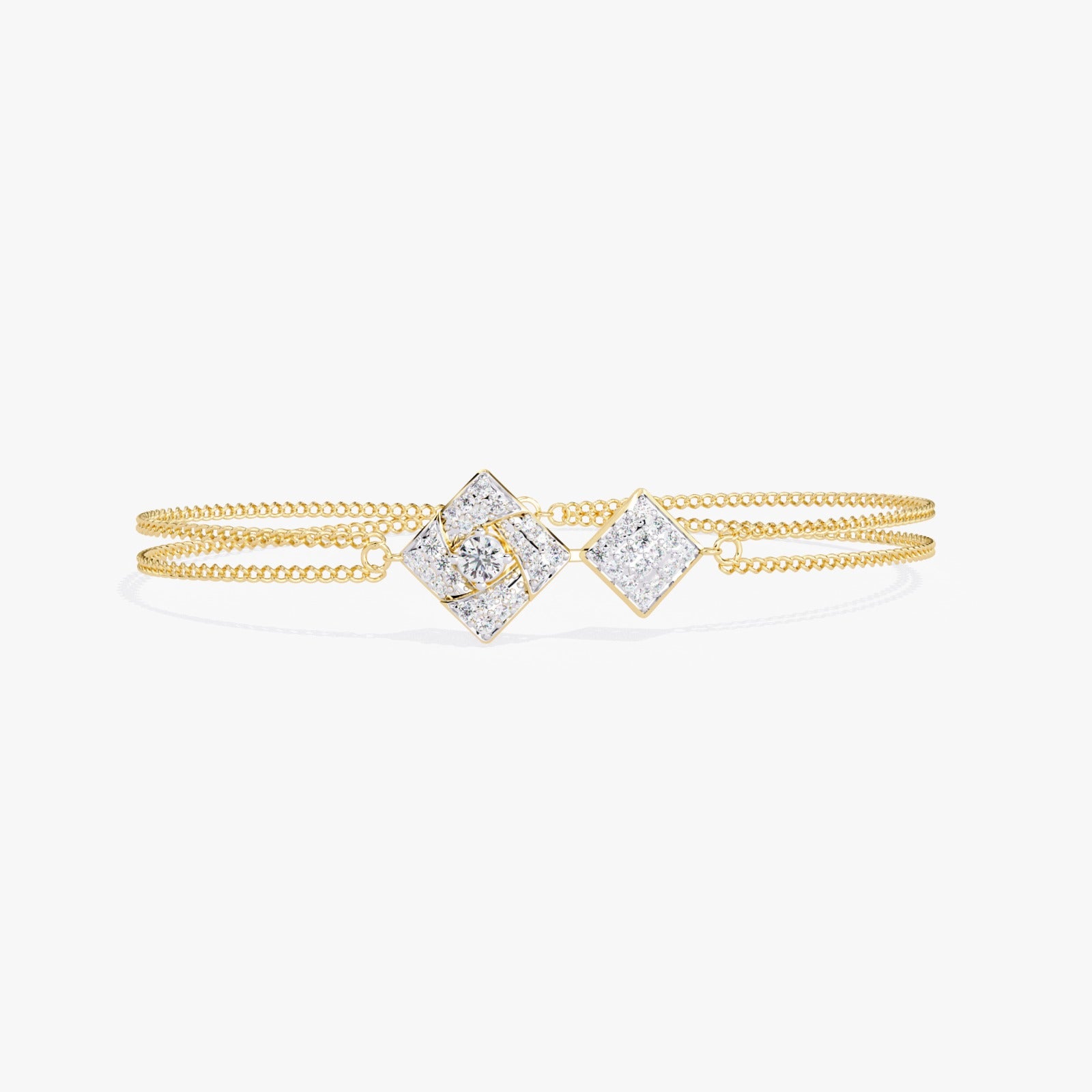 Solitairekart 0.54ct Lab Grown Diamond Square Bracelet