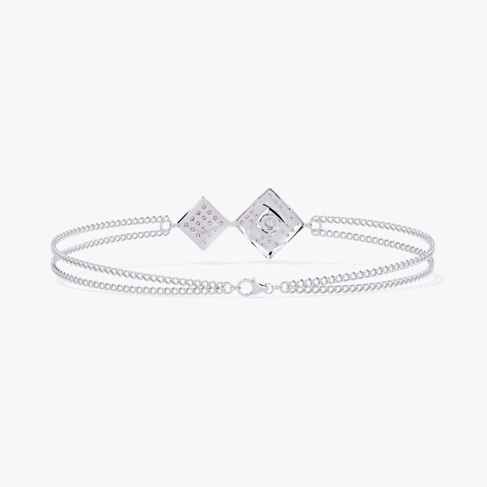 Solitairekart 0.54ct Lab Grown Diamond Square Bracelet