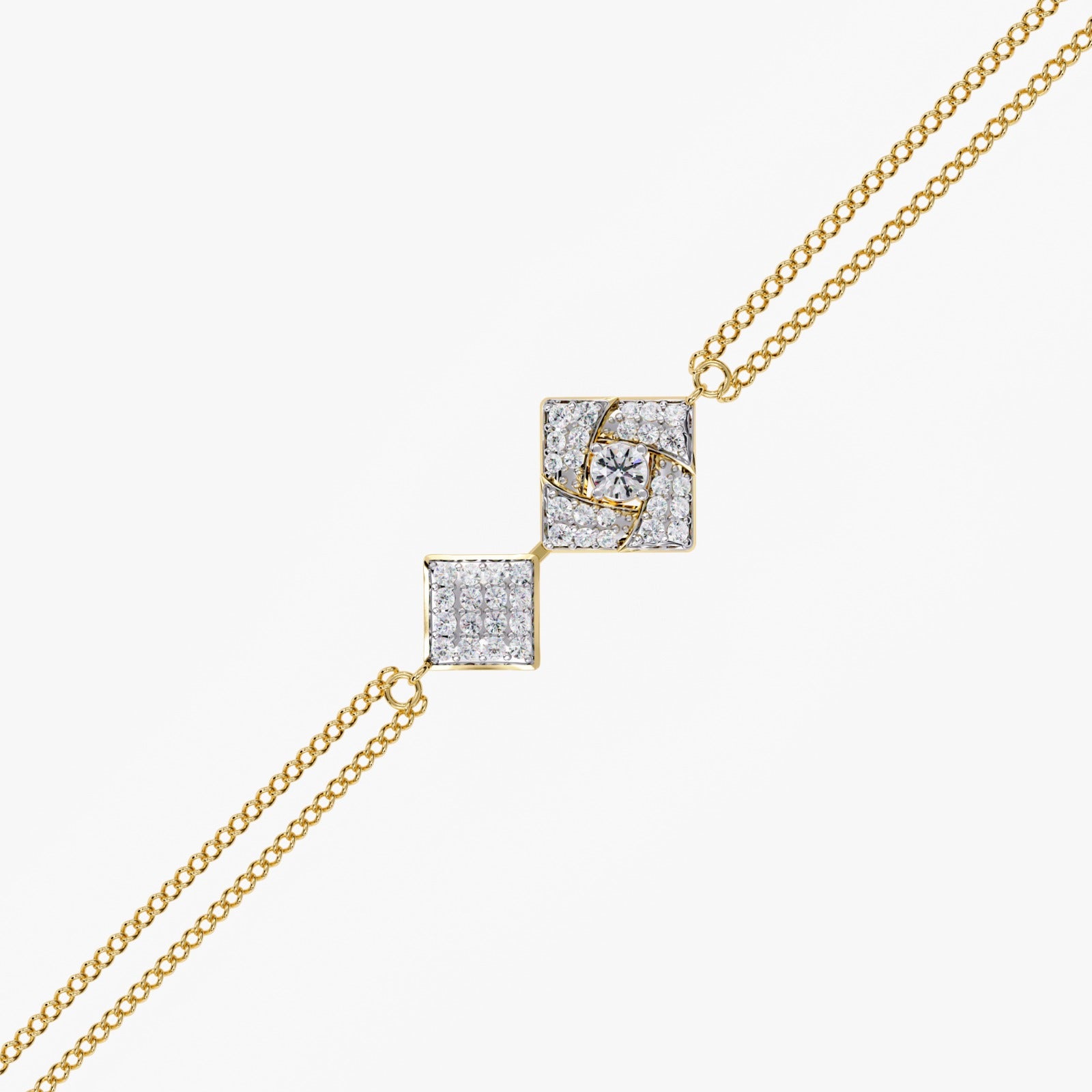 Solitairekart 0.54ct Lab Grown Diamond Square Bracelet