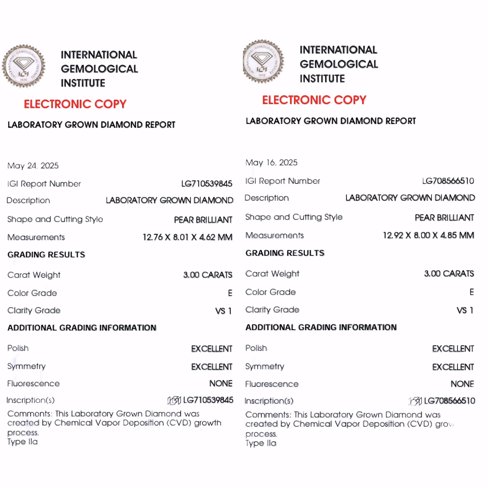 Solitairekart 3+3Carat E Color, VS1 Clarity Combo Lab Grown Diamond For Studs
